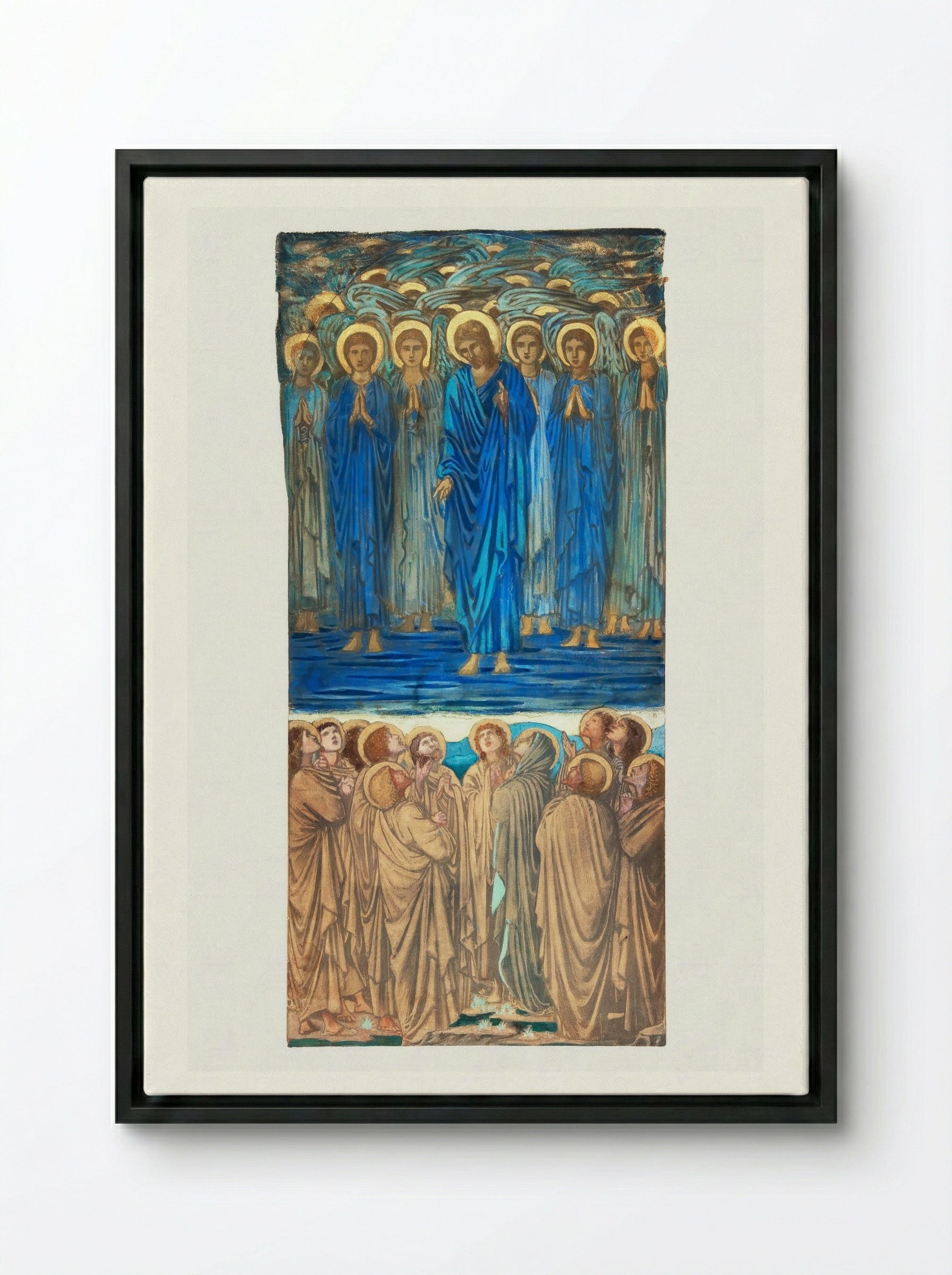 Study for 'The Ascension of Christ' - Edward Burne-Jones - Framed Canvas Black