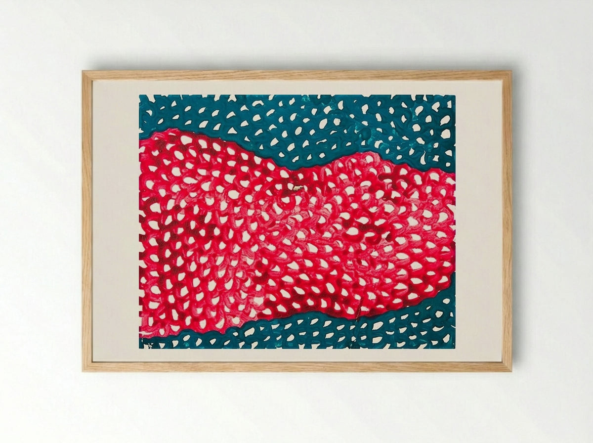 Waves - Yayoi Kusama - Framed Print Wood