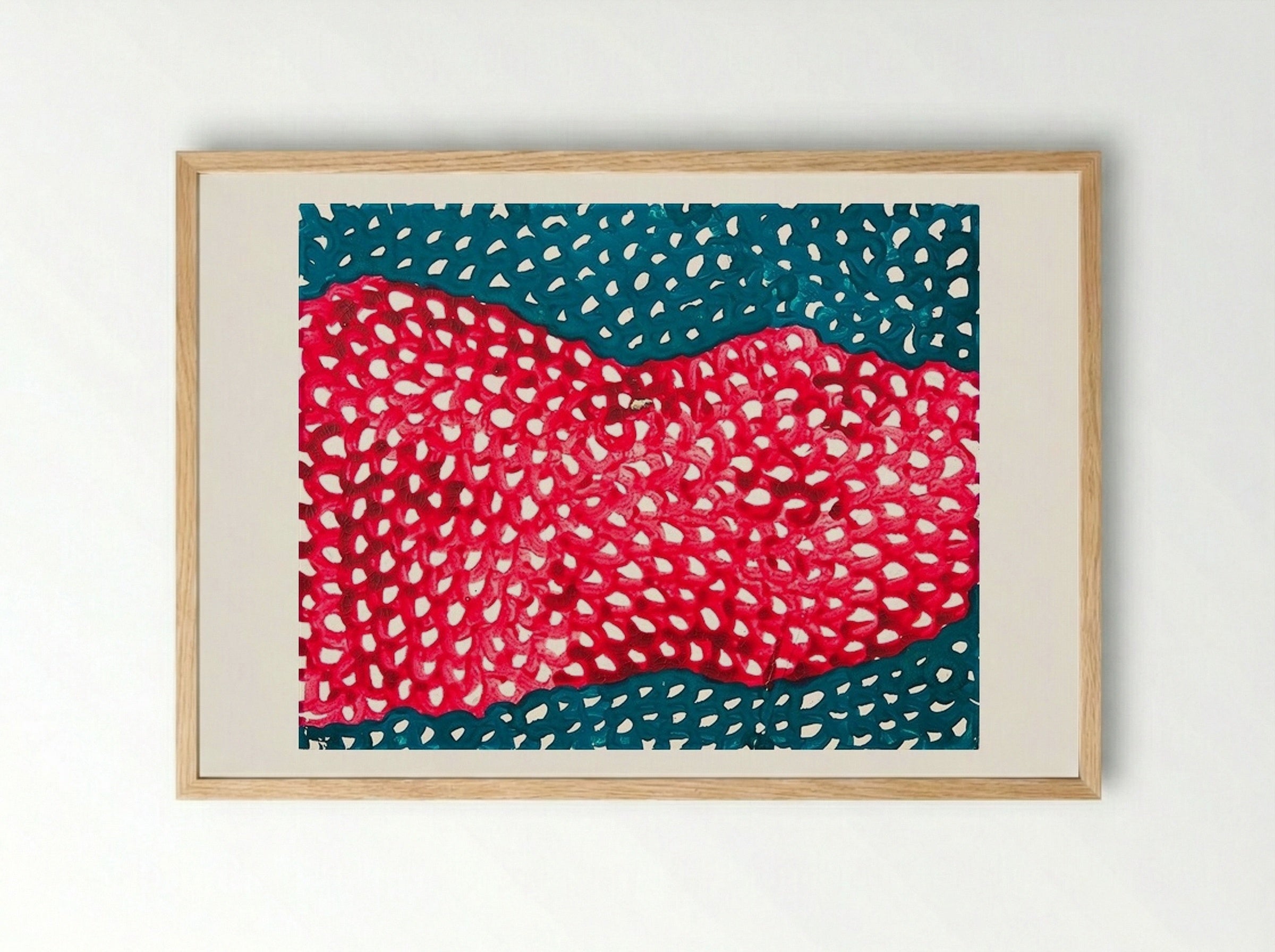 Waves - Yayoi Kusama - Framed Print Wood