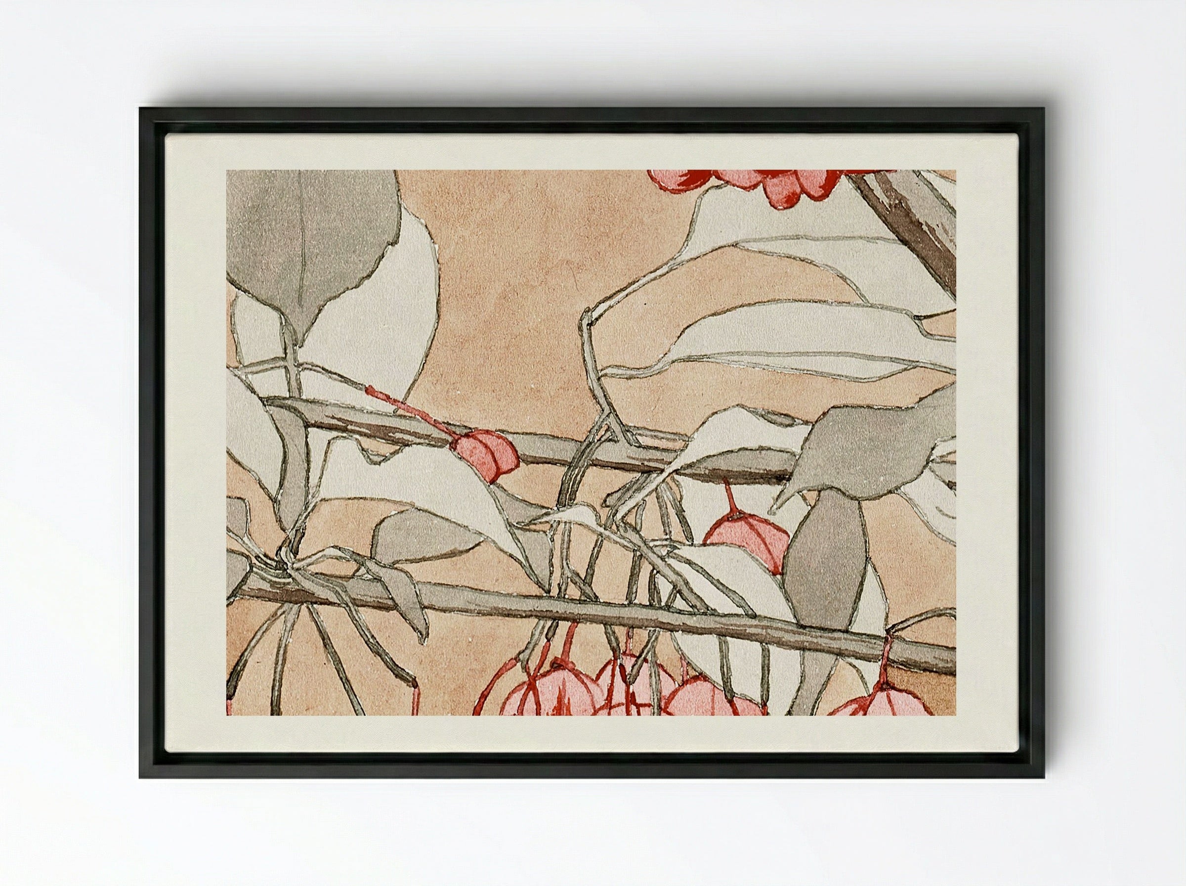 Burning Bush - Hannah Borger Overbeck - Framed Canvas Black