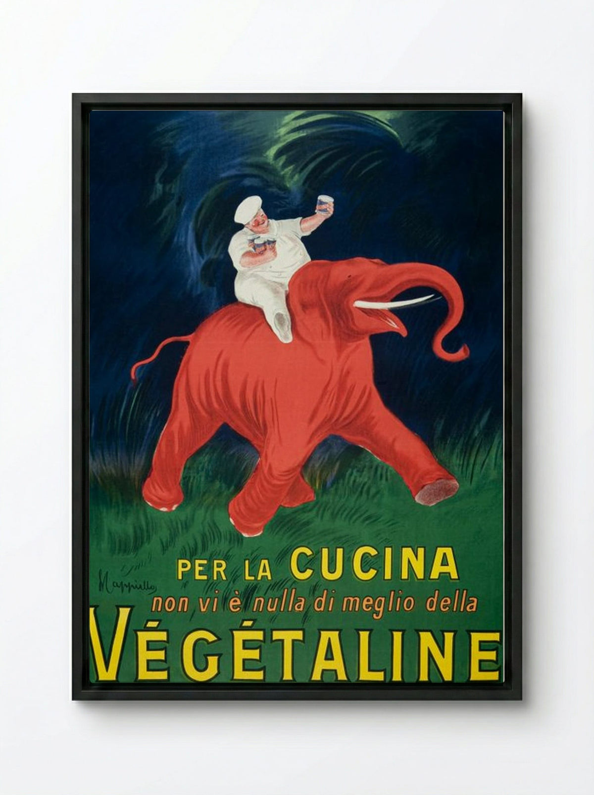 Vegetaline - Leonetto Cappiello - Framed Canvas Black