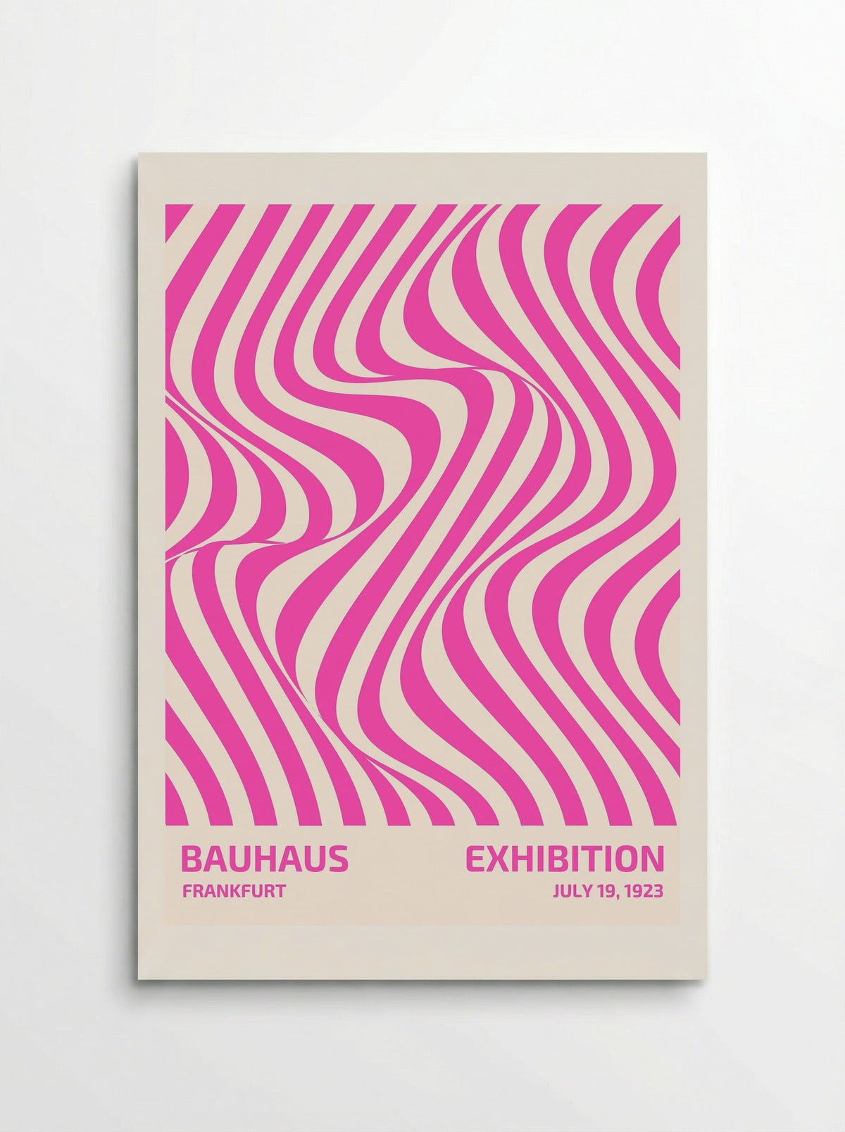 Bauhaus Optical Flow - Pink Edition (1923 Frankfurt) - Poster