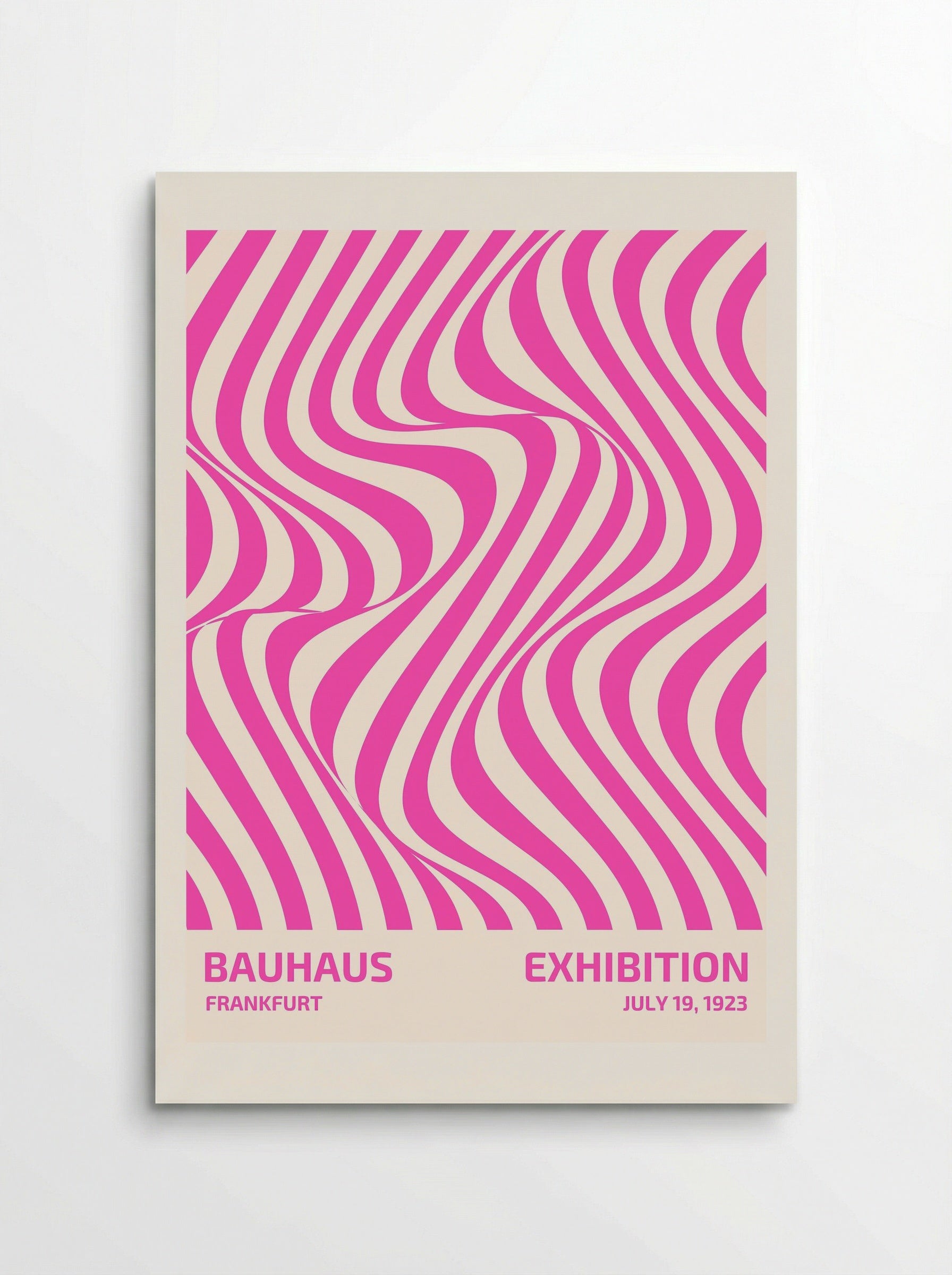 Bauhaus Optical Flow - Pink Edition (1923 Frankfurt) - Poster