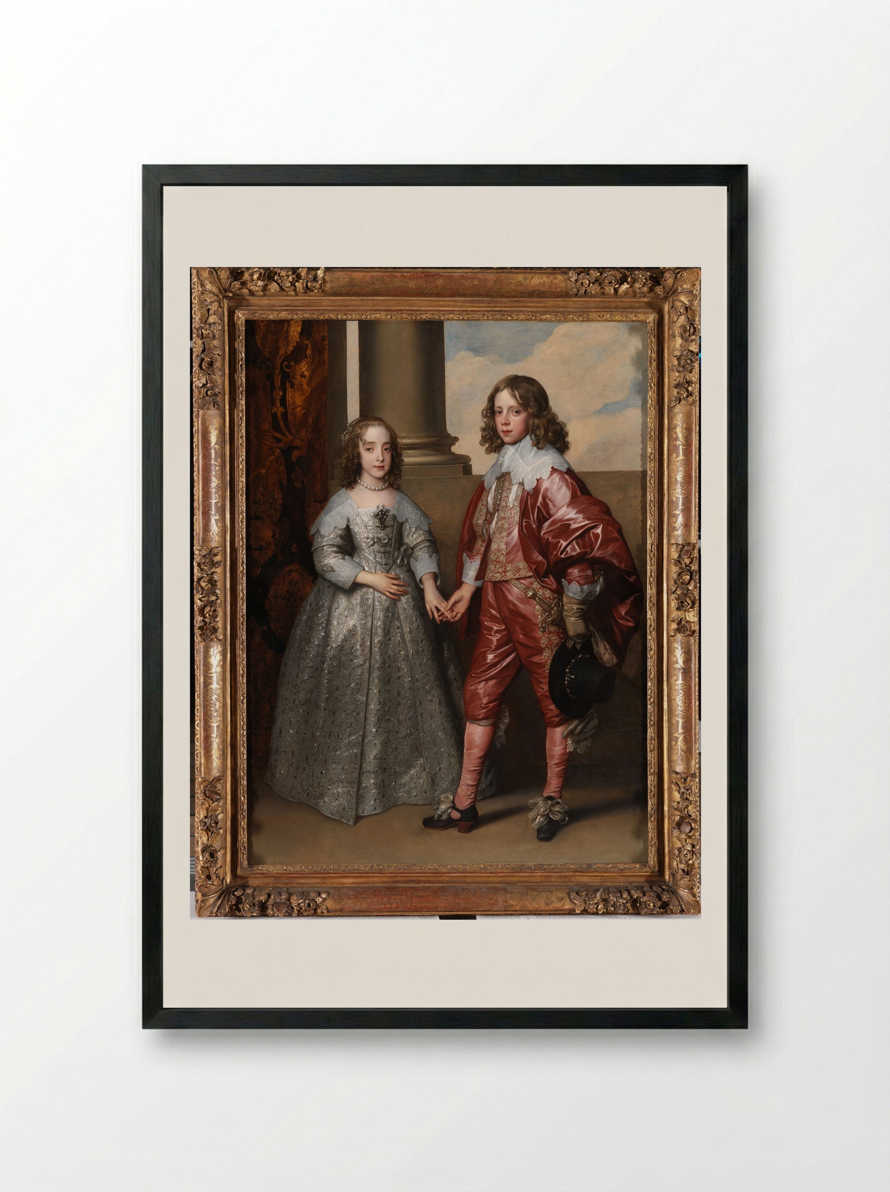 Maria Stuart en Willem II - Anthony van Dyck - Framed Print Black