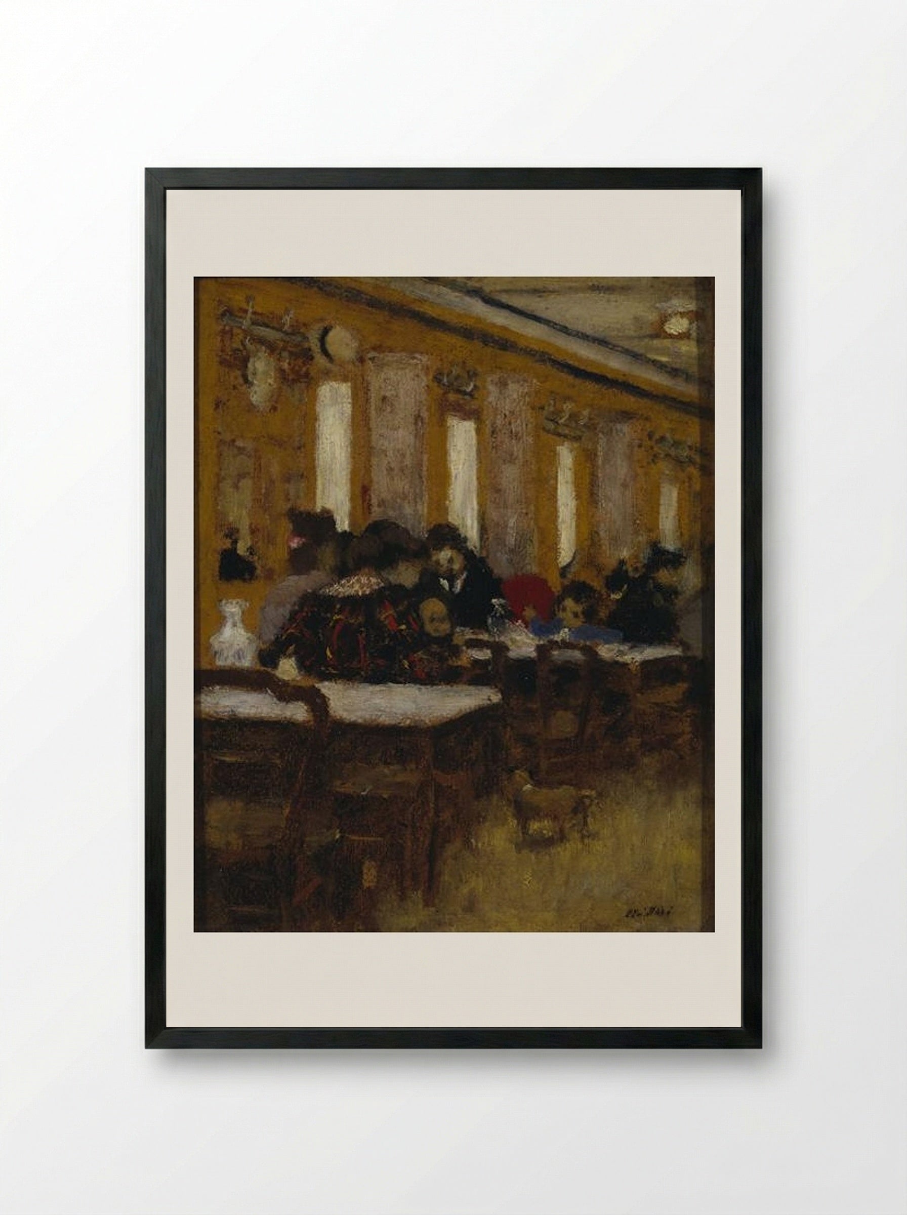 The Little Restaurant - Édouard Vuillard - Framed Print Black