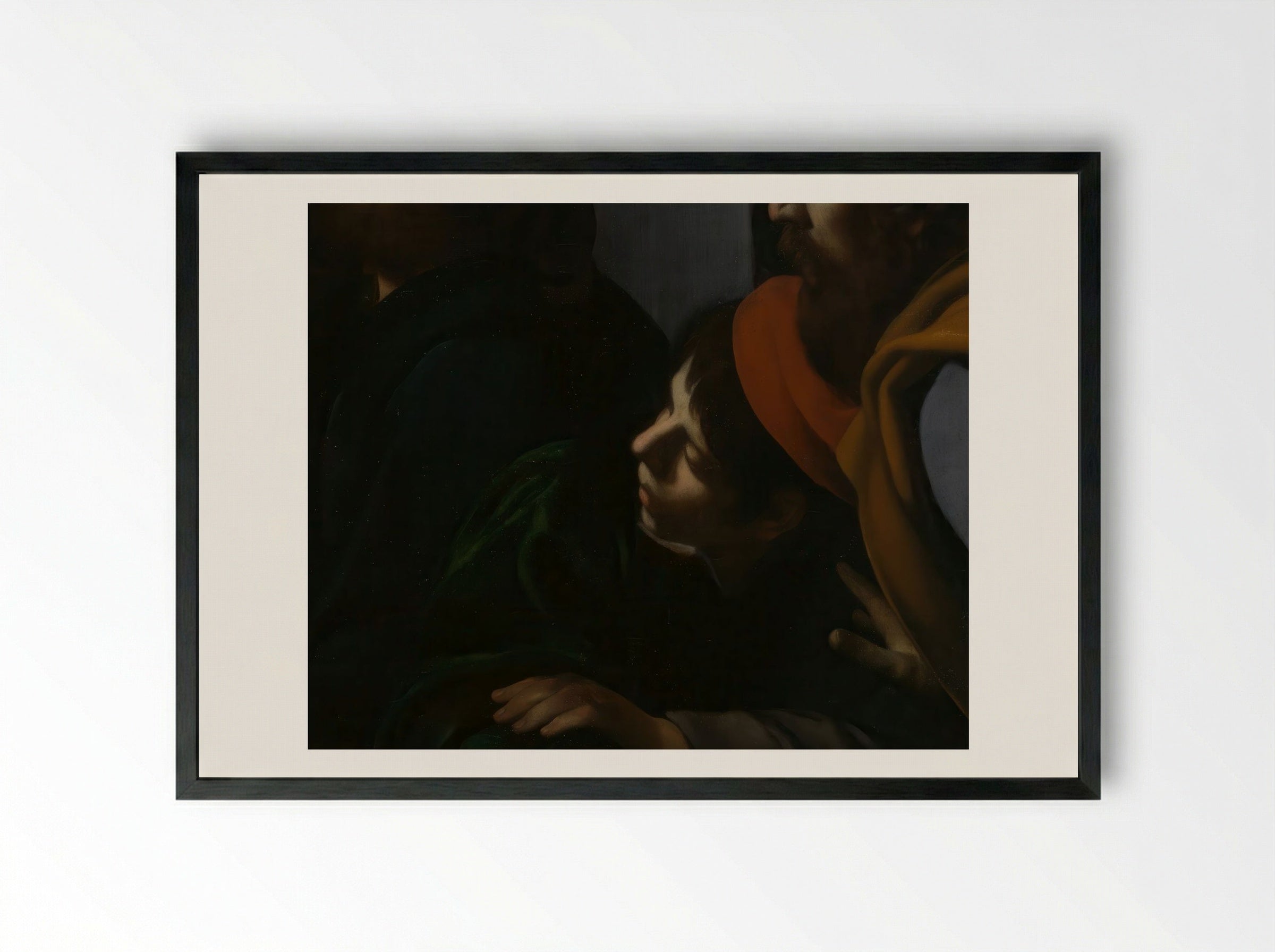 The Calling of Saint Matthew - Giovanni Battista Caracciolo - Framed Print Black