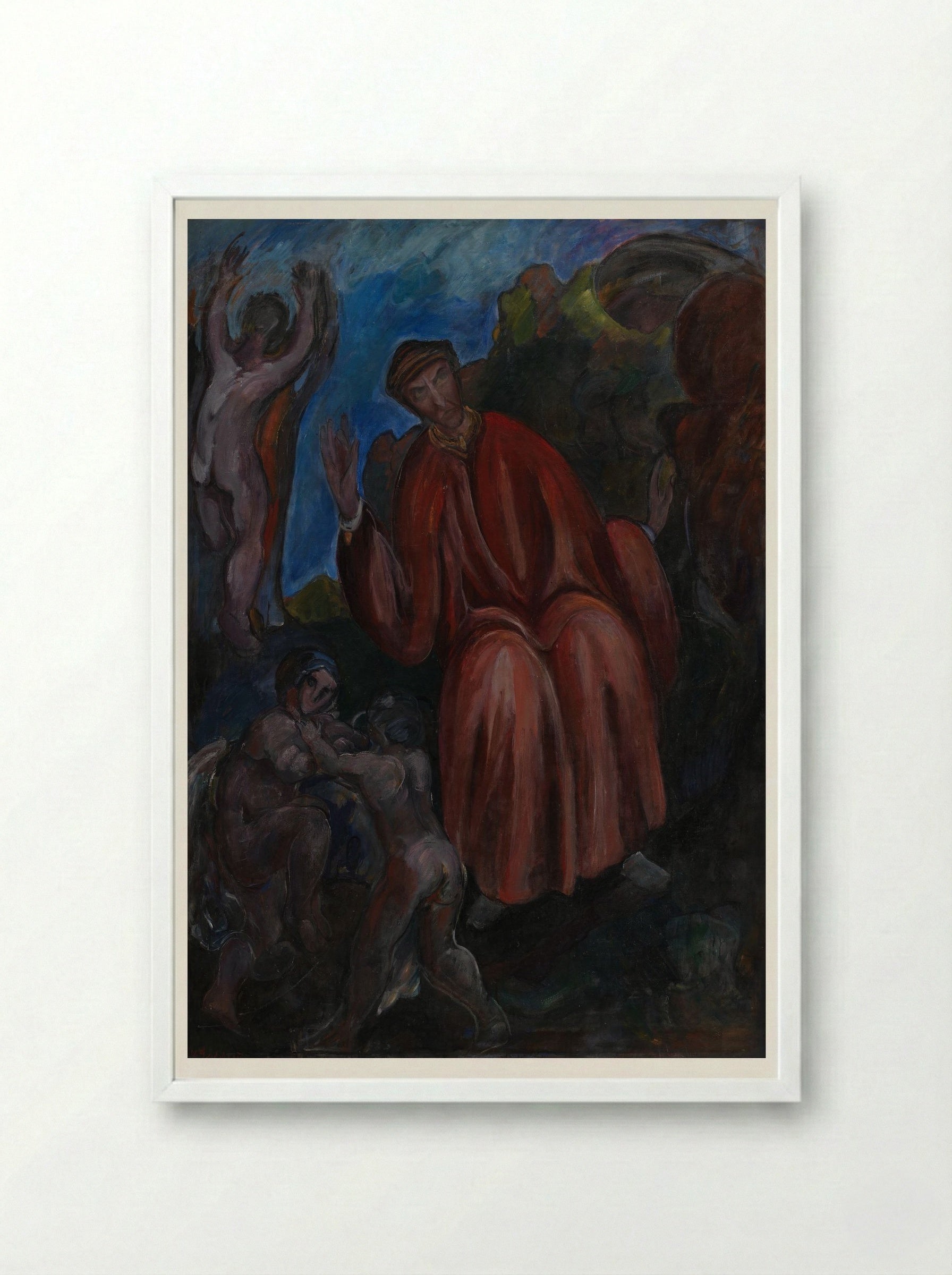 Dante. Prophets, Opus I - Jens Adolf Jerichau - Framed Print White
