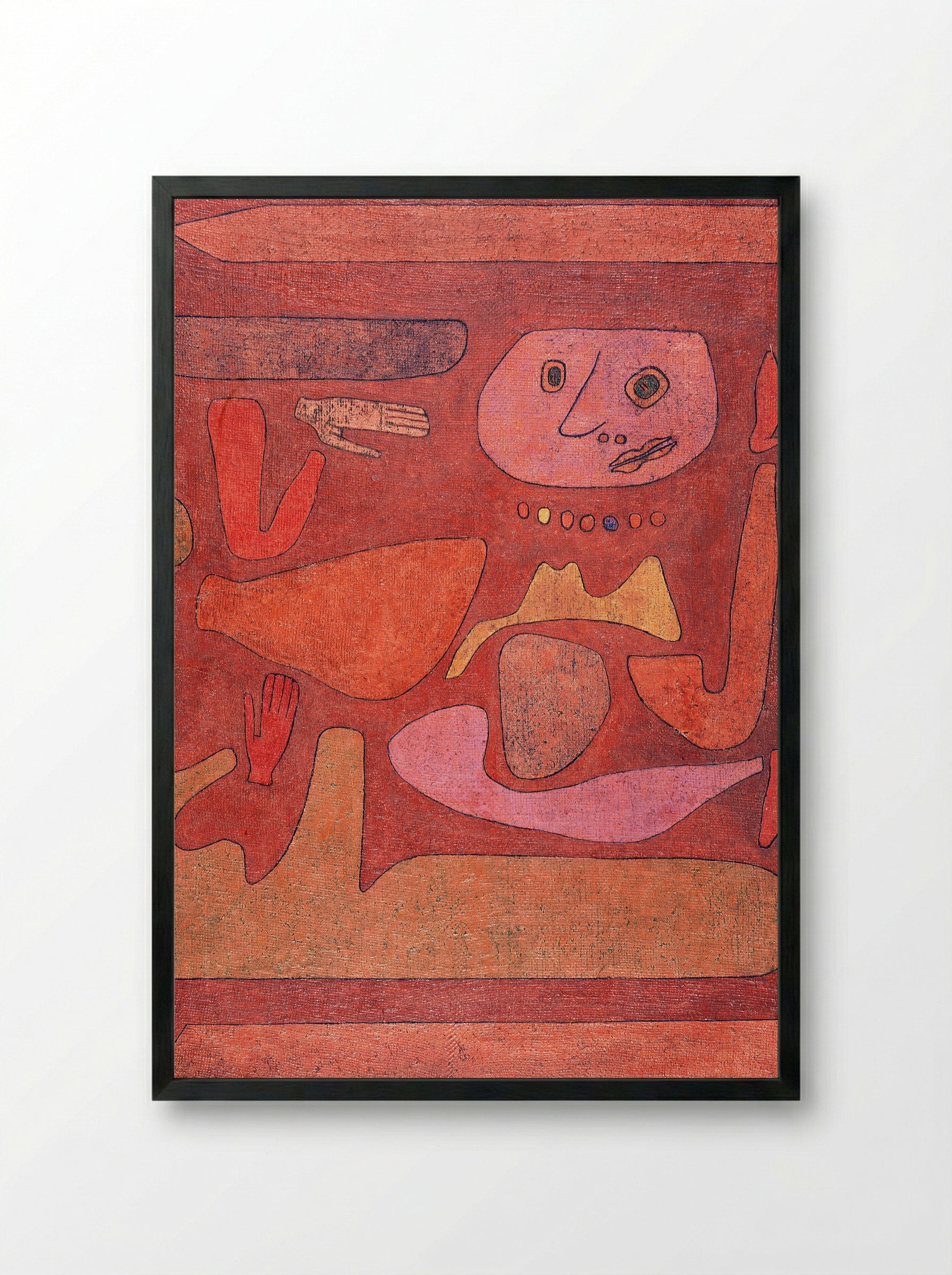 The Man of Confusion - Paul Klee - Framed Print Black