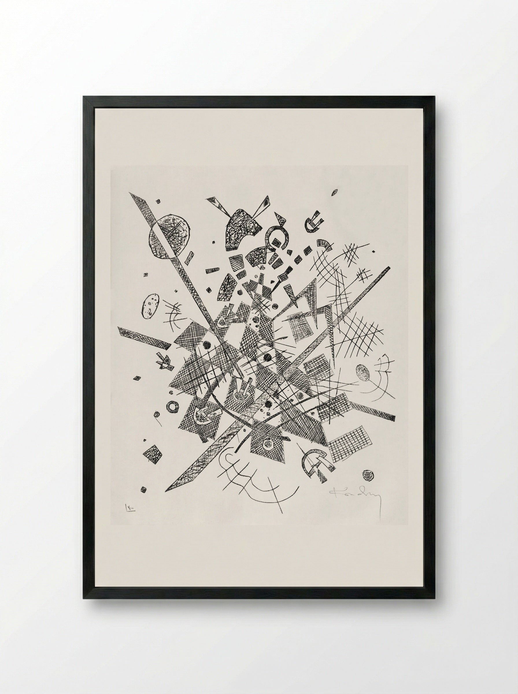 Kleine Welten IX (Small Worlds IX) - Wassily Kandinsky - Framed Print Black