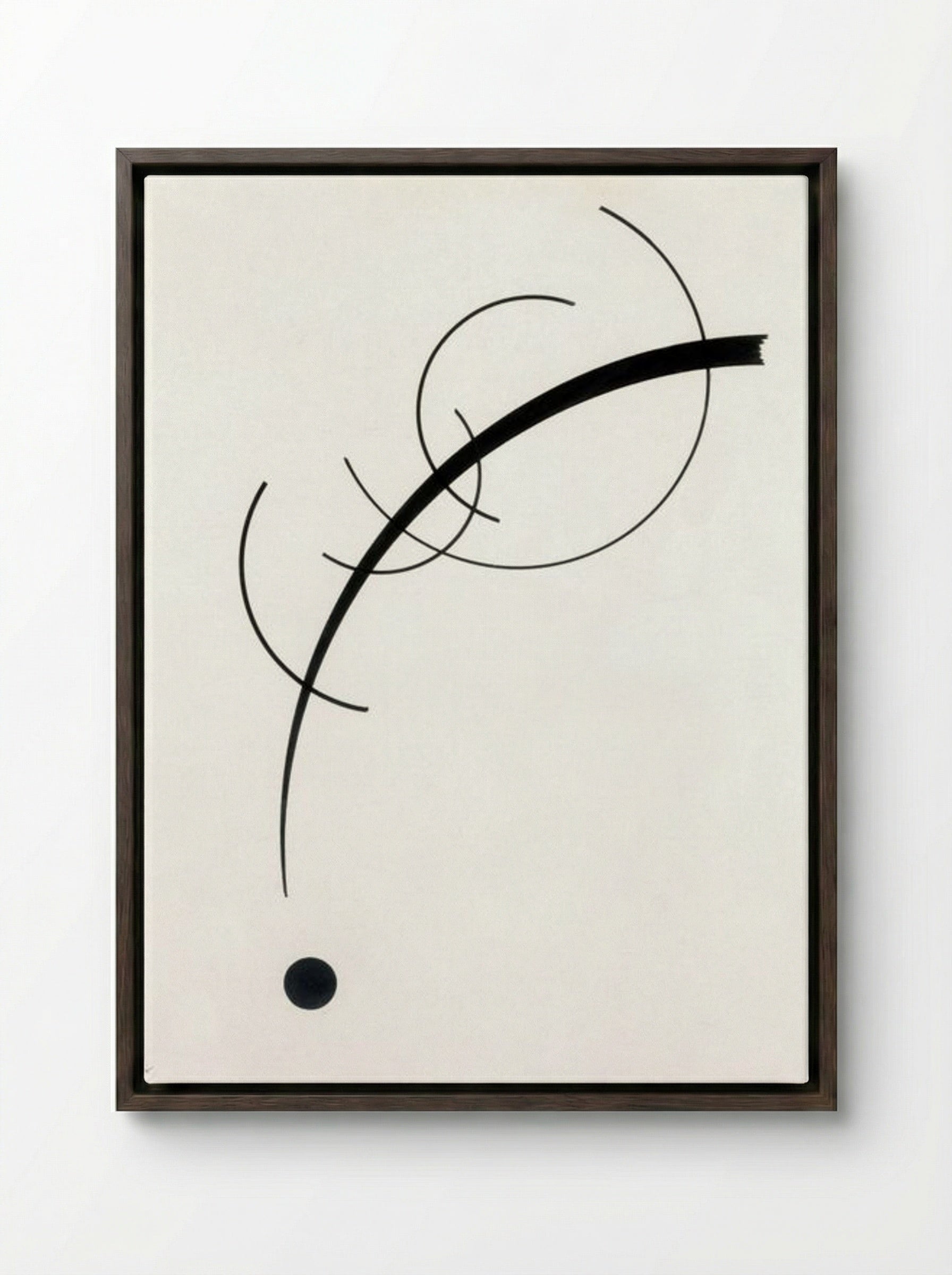 Point and Line to Plane - Wassily Kandinsky - Framed Canvas Dark Wood