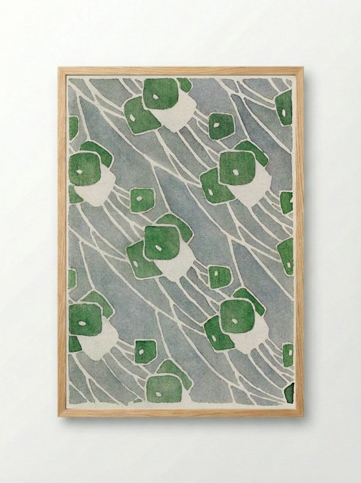 Green Geometric - Hannah Borger Overbeck - Framed Print Wood