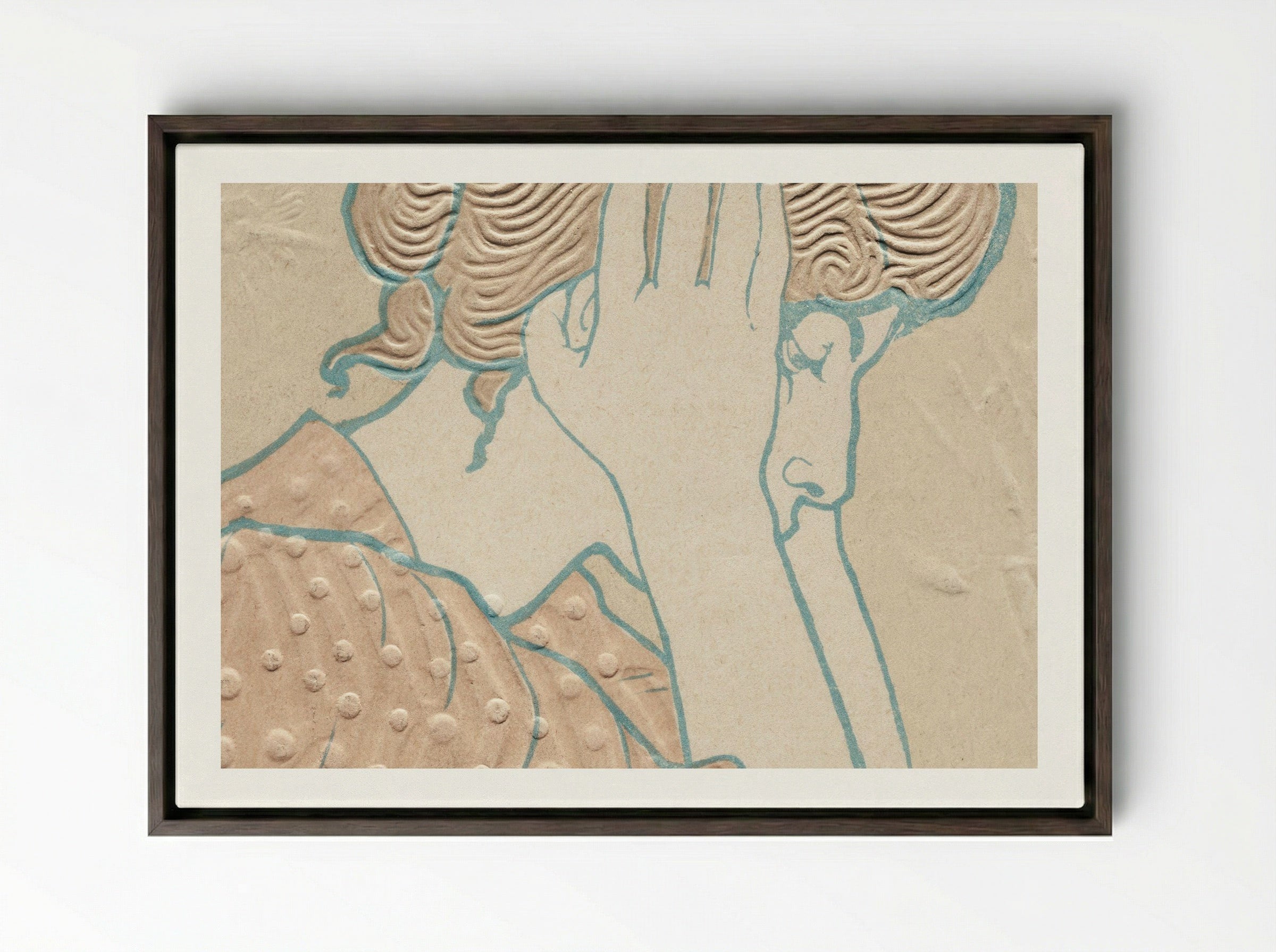 Young Woman Reading - Alexandre-Louis-Marie Charpentier - Framed Canvas Dark Wood