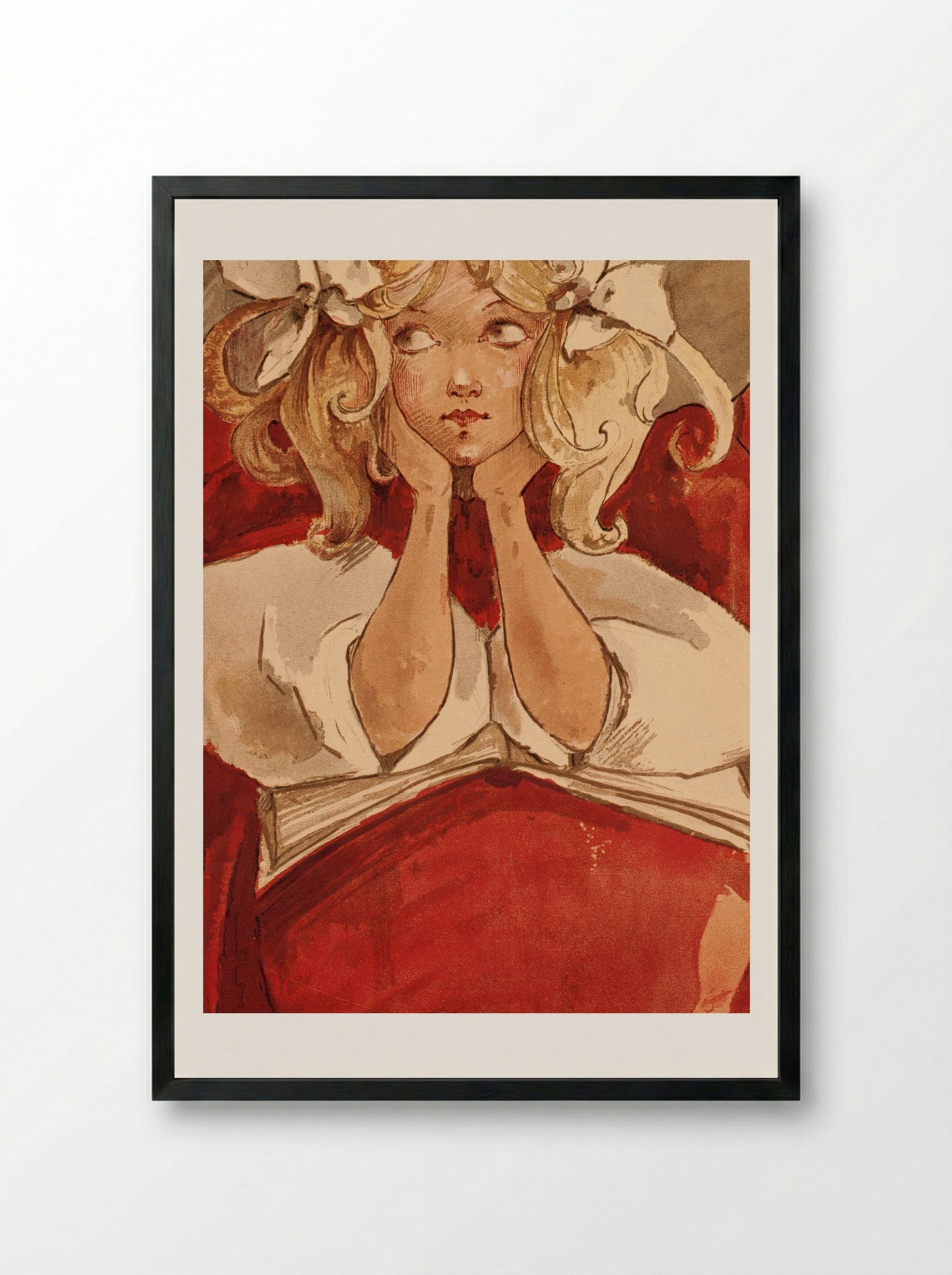 Fairy Tales (Mabel F. Blodgett Illustrations) - Ethel Reed - Framed Print Black