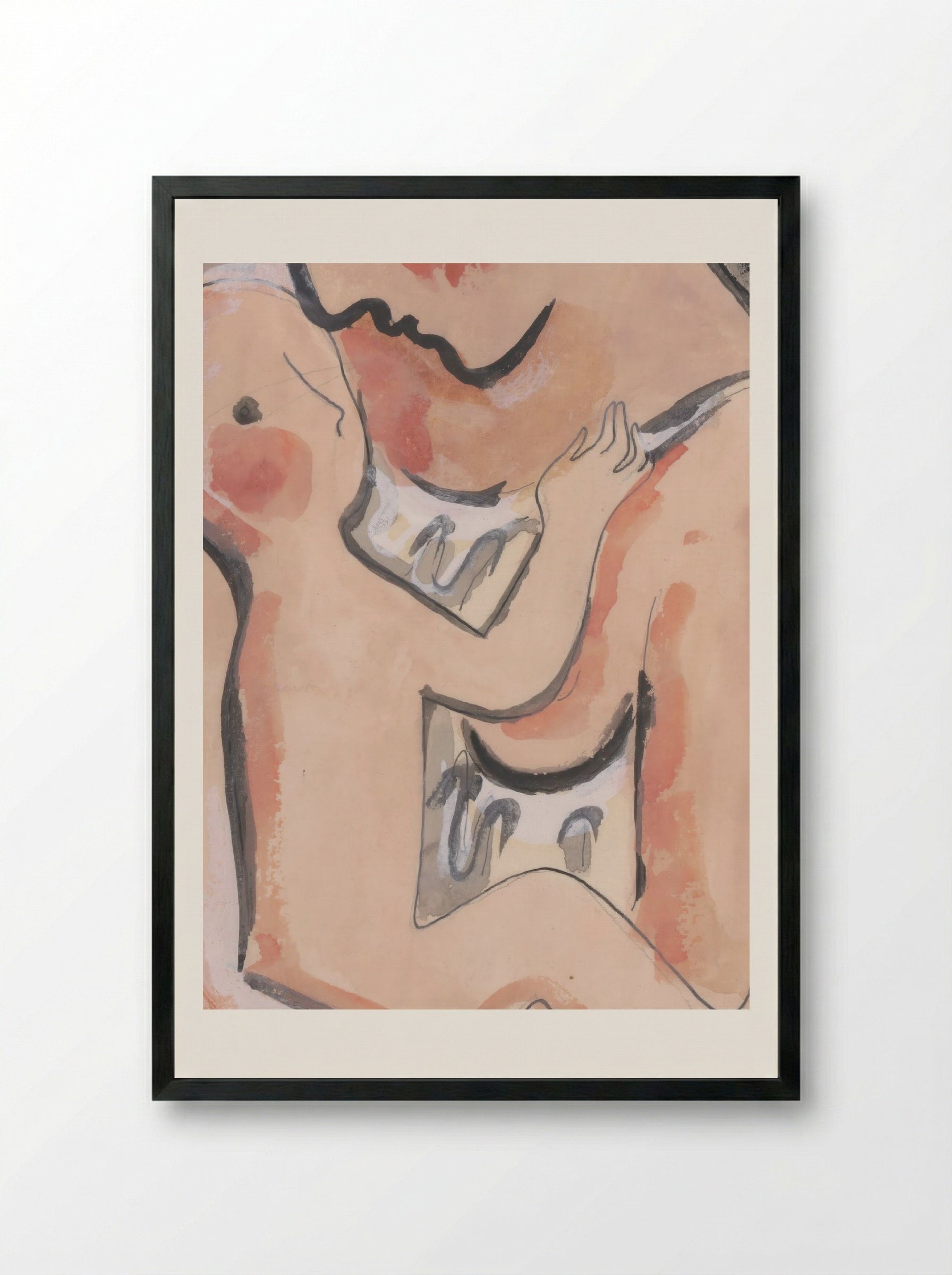 Mother with Child - Mikuláš Galanda - Framed Print Black