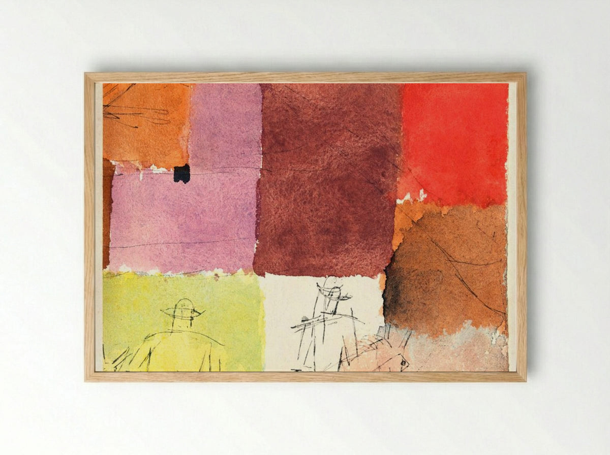 Composition with Figures - Paul Klee - Framed Print Wood