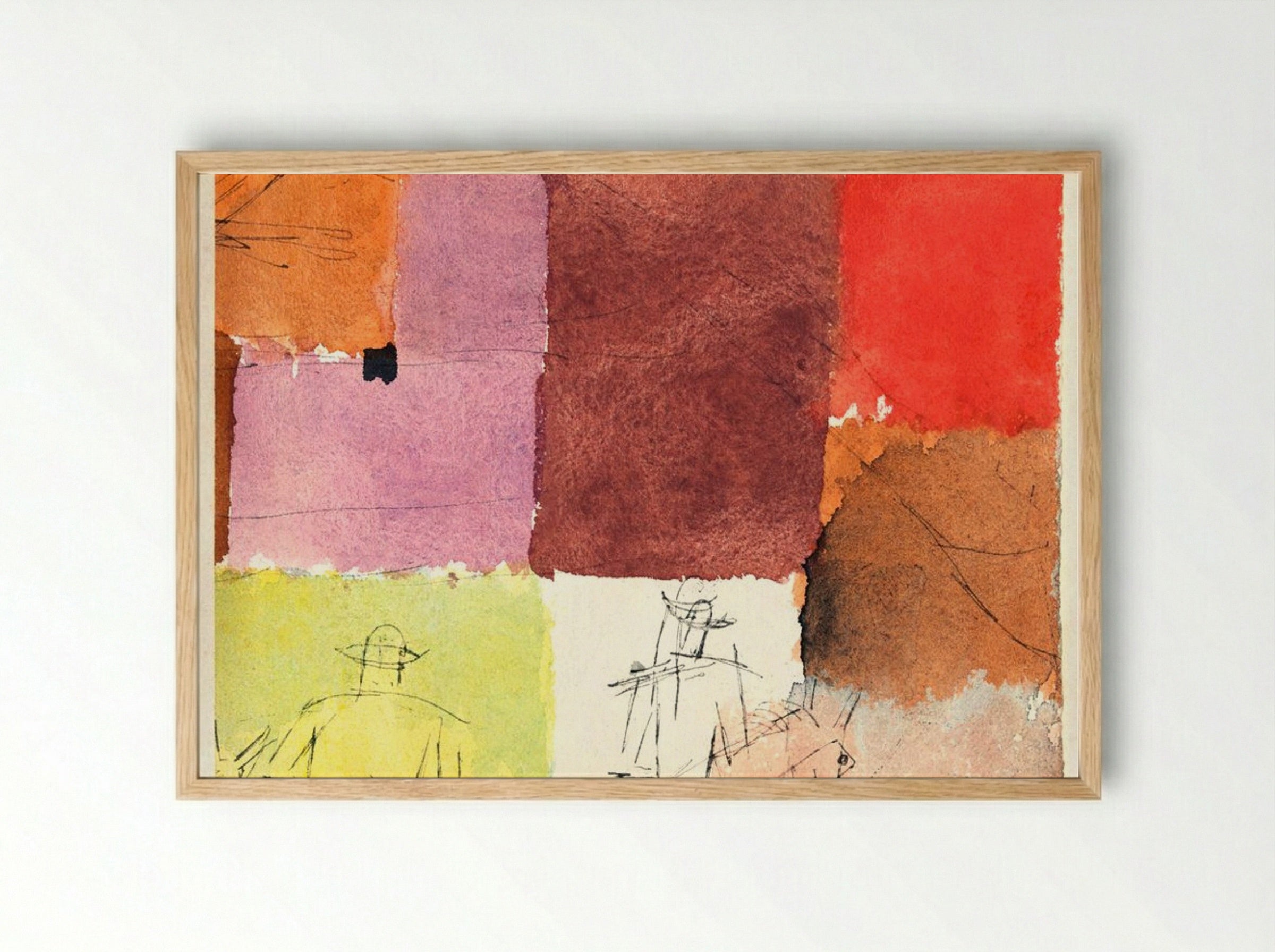 Composition with Figures - Paul Klee - Framed Print Wood