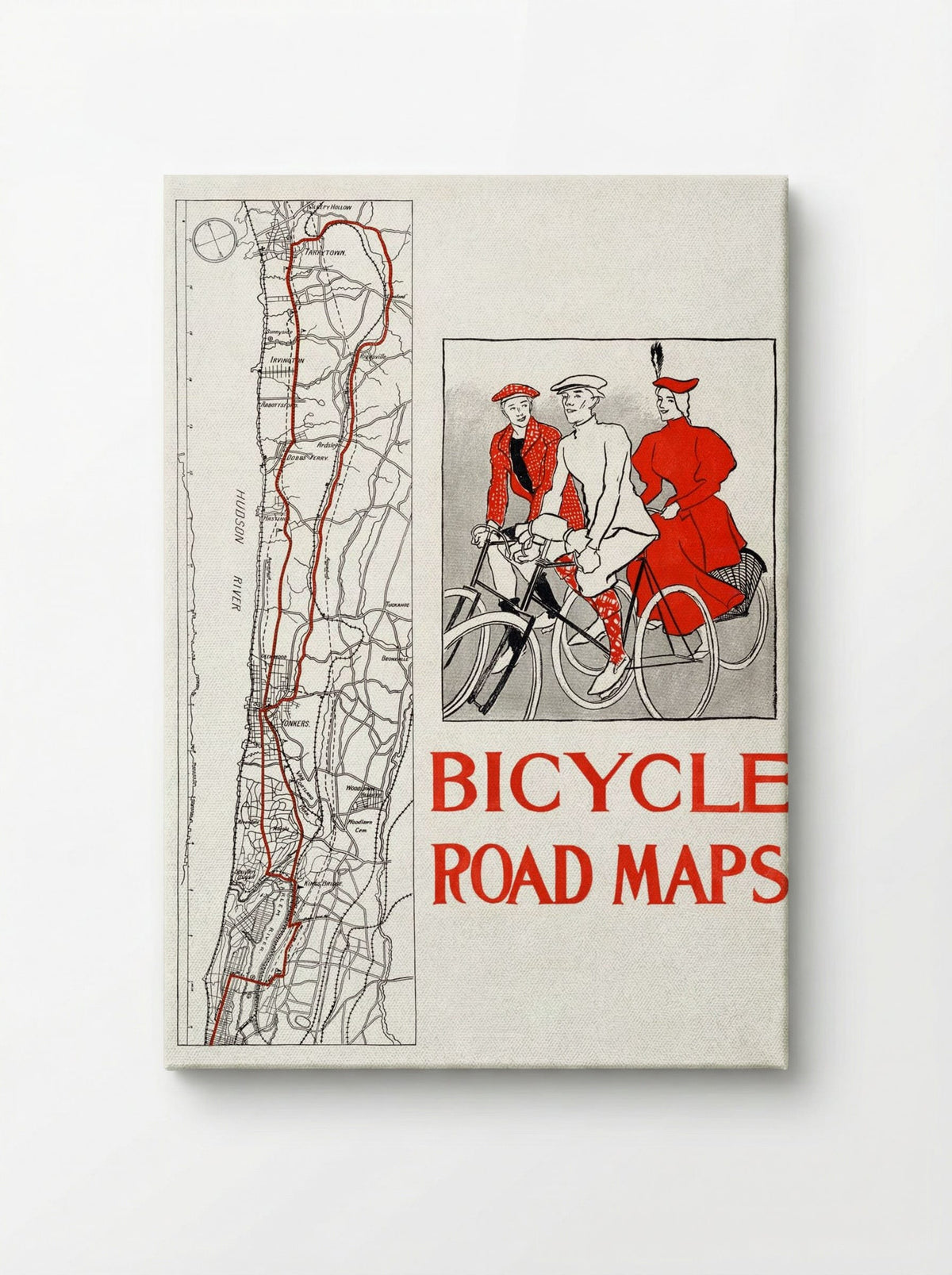 Bicycle Road Maps - Edward Penfield - Canvas