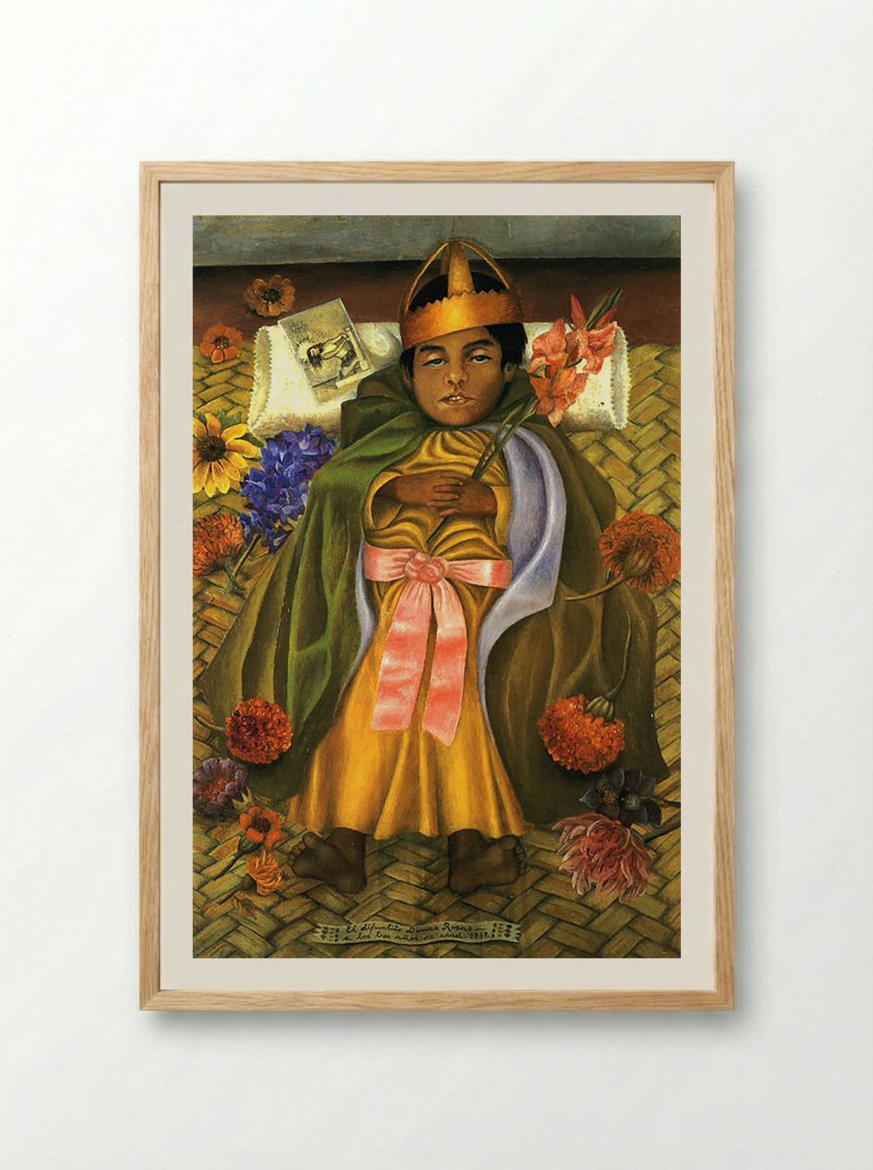 The Deceased Dimas Rosas at Three Years Old - Frida Kahlo - Framed Print Wood
