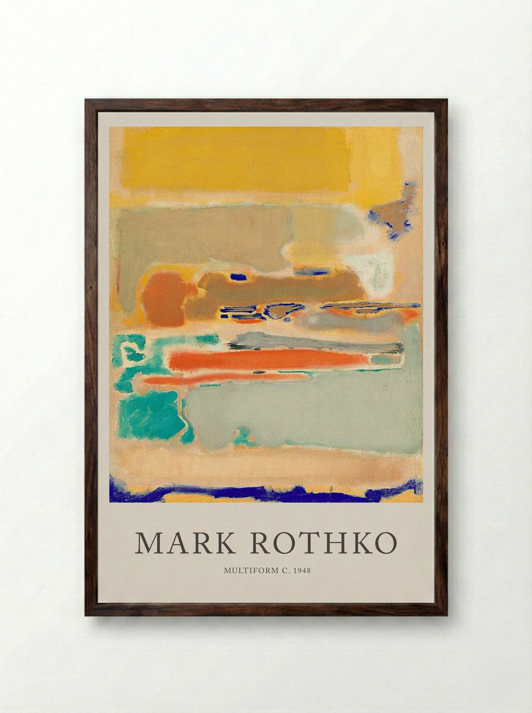 Multiform - Mark Rothko - Framed Print Dark Wood