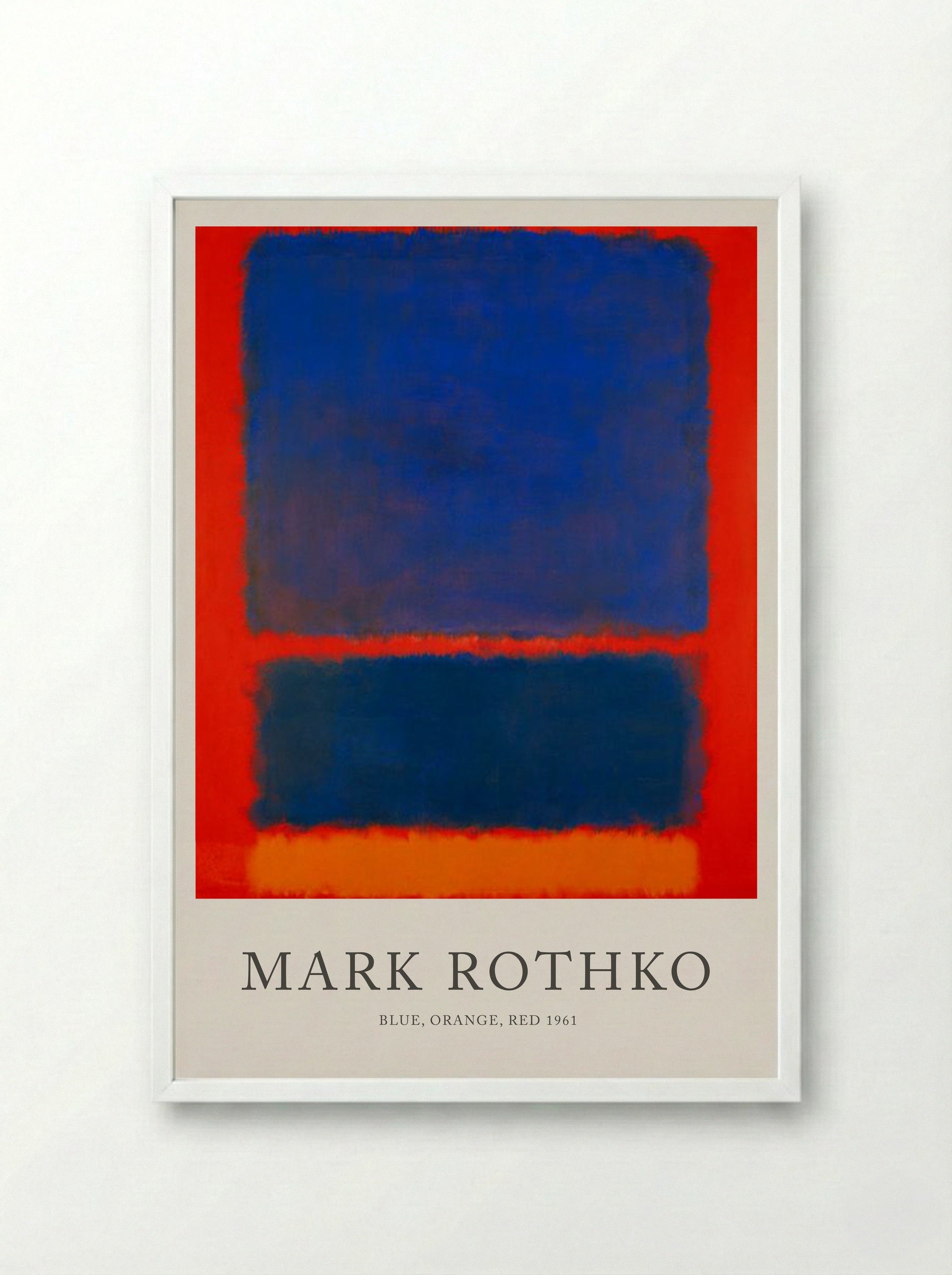 Blue, Orange, Red - Mark Rothko - Framed Print White