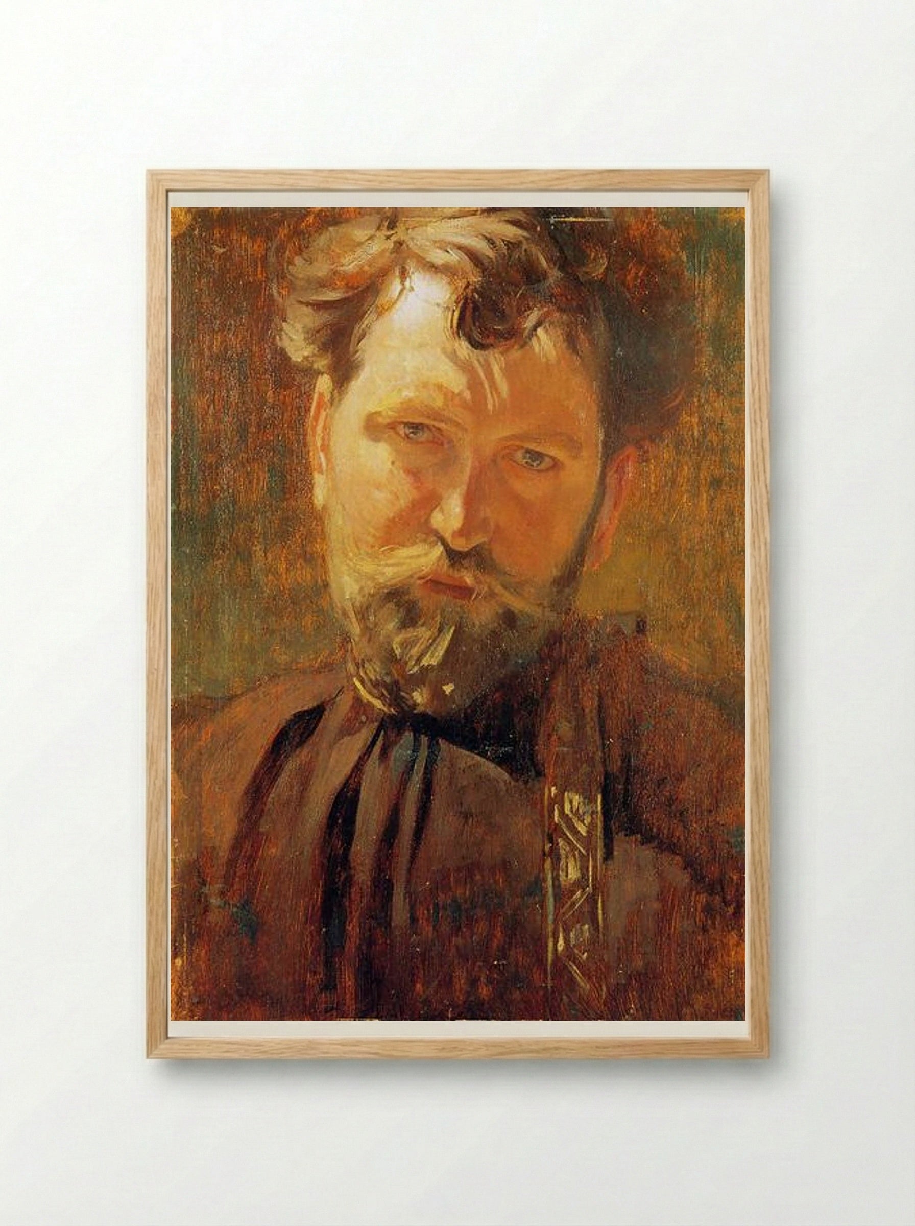 Self-portrait - Alphonse Mucha - Framed Print Wood