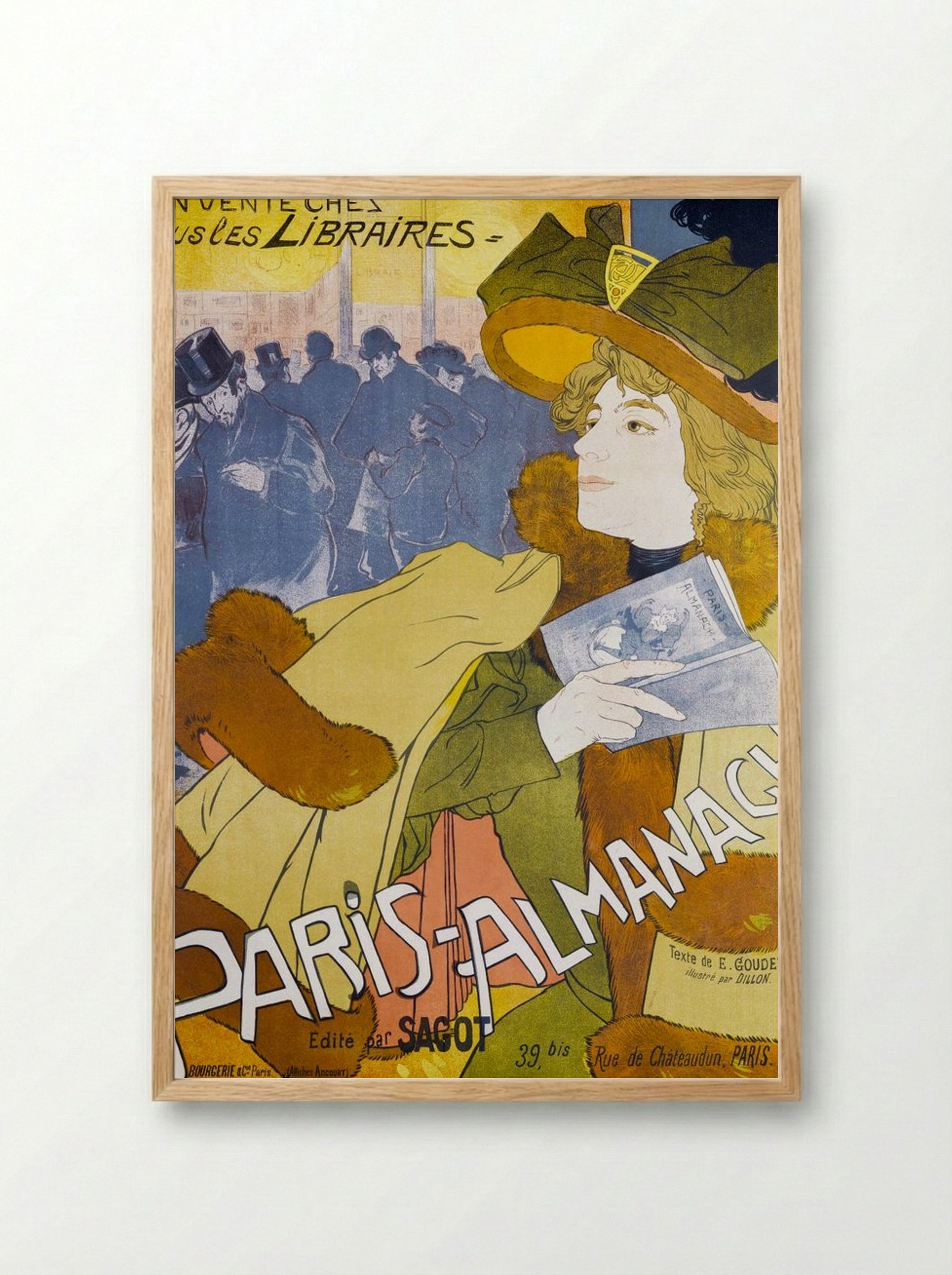 Paris-Almanach, 1894 - Georges de Feure - Framed Print Wood