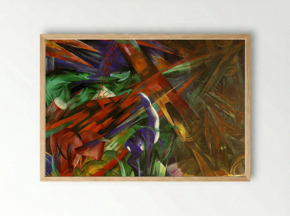The Fate of the Animals - Franz Marc - Framed Print Wood