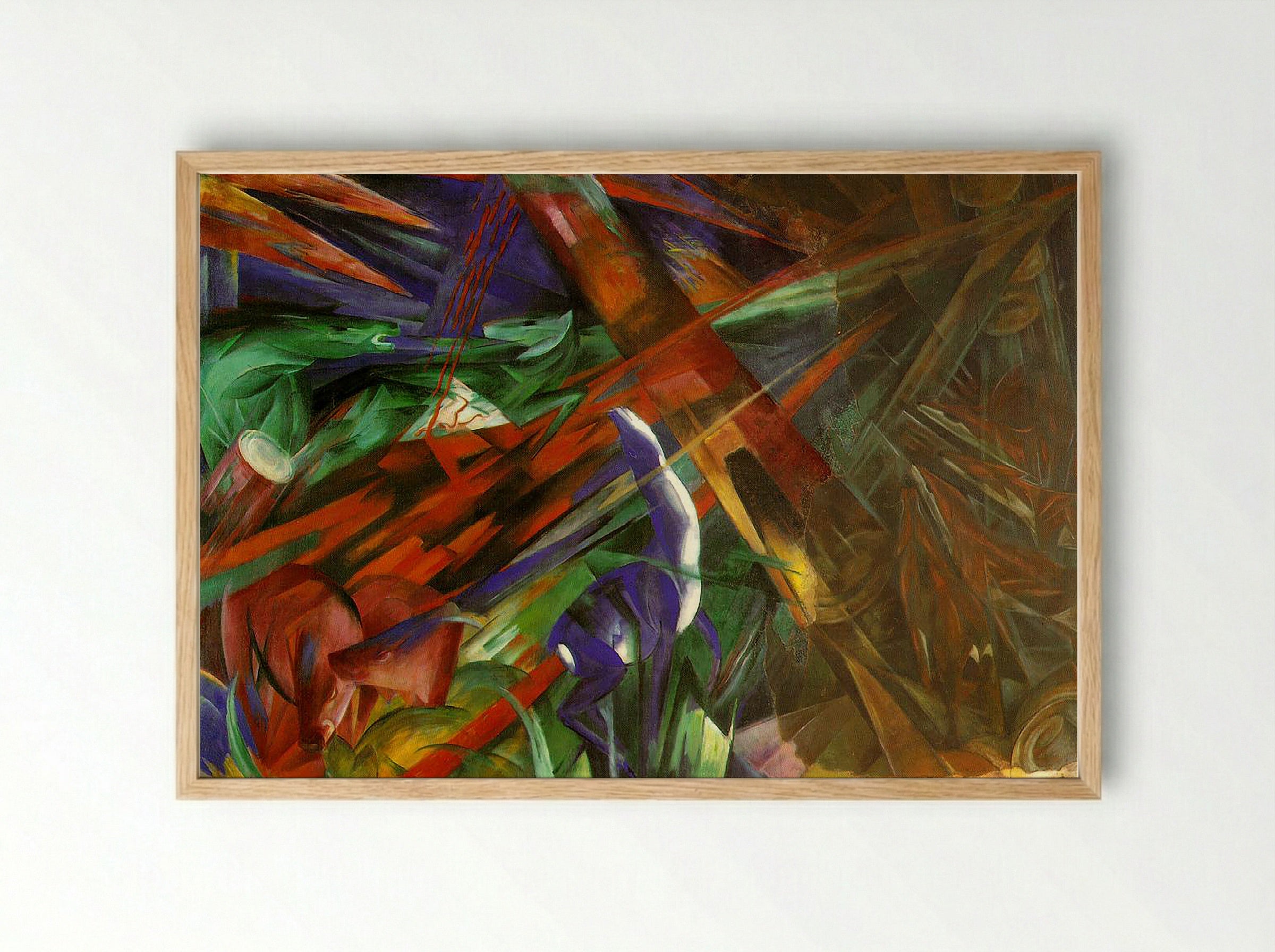 The Fate of the Animals - Franz Marc - Framed Print Wood