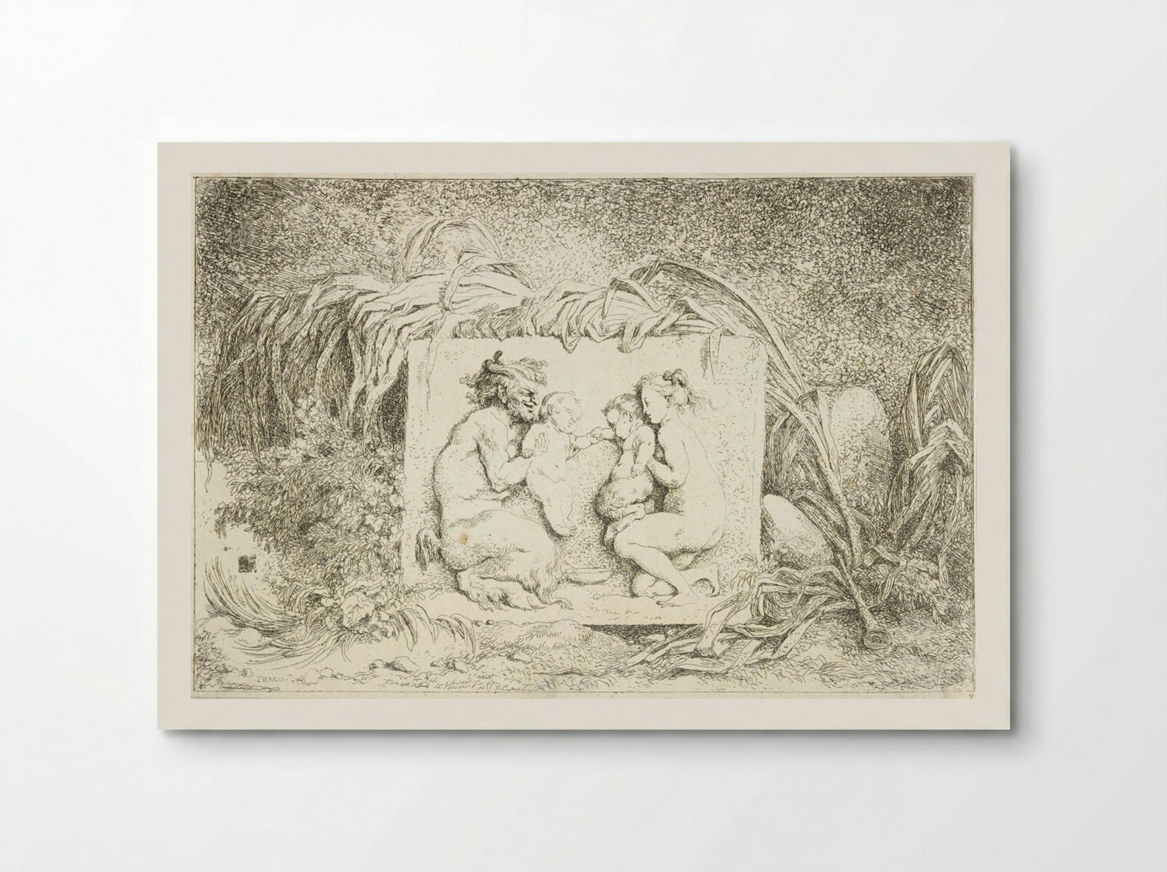 Plate Two: The Satyr's Family - Jean-Honoré Fragonard - Poster