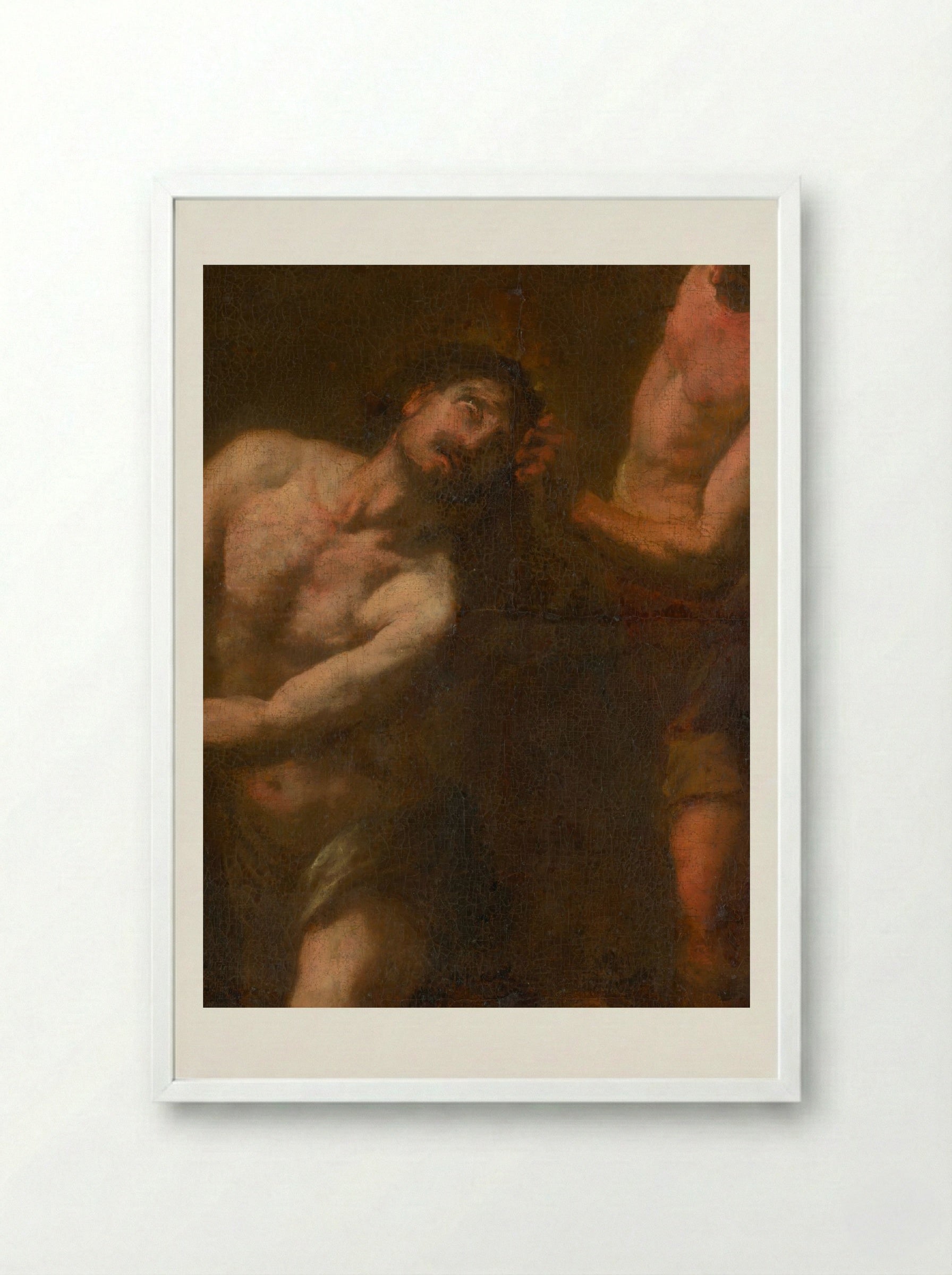 The Flagellation of Christ - Fine Art Print - Framed Print White