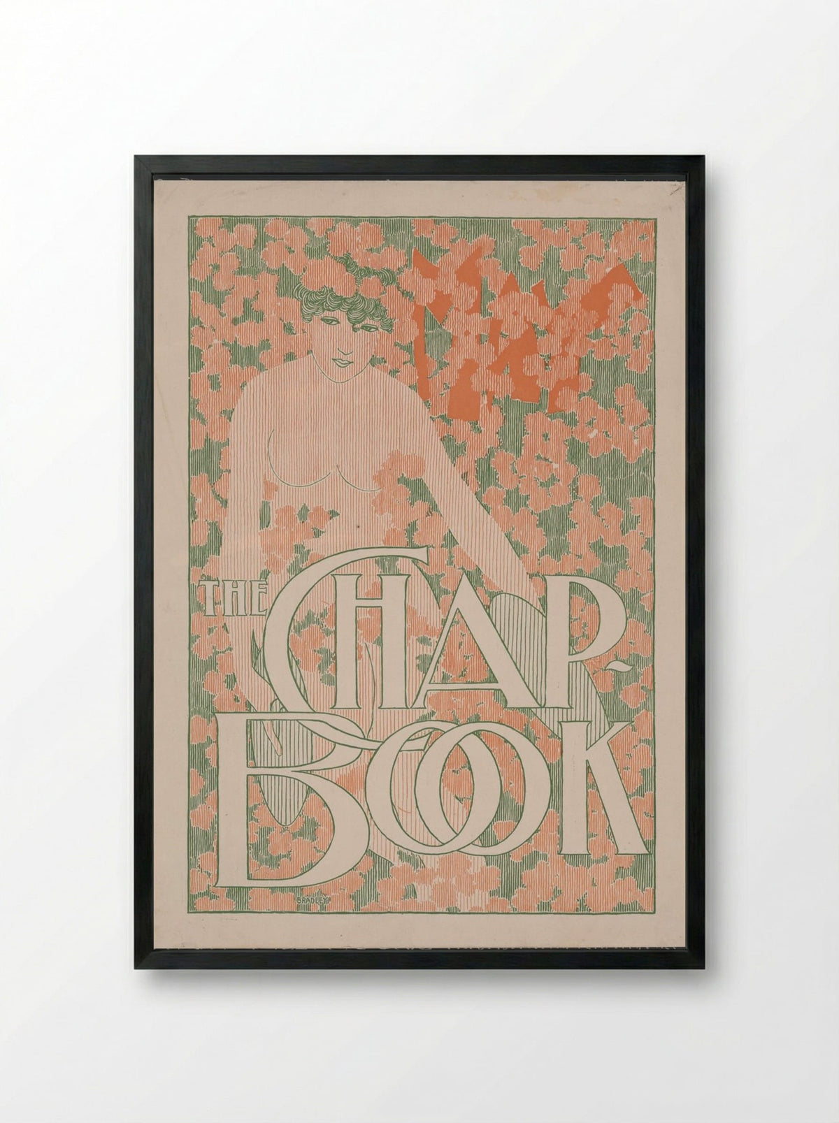 The Chap-Book No. 4, May - Will H. Bradley - Framed Print Black