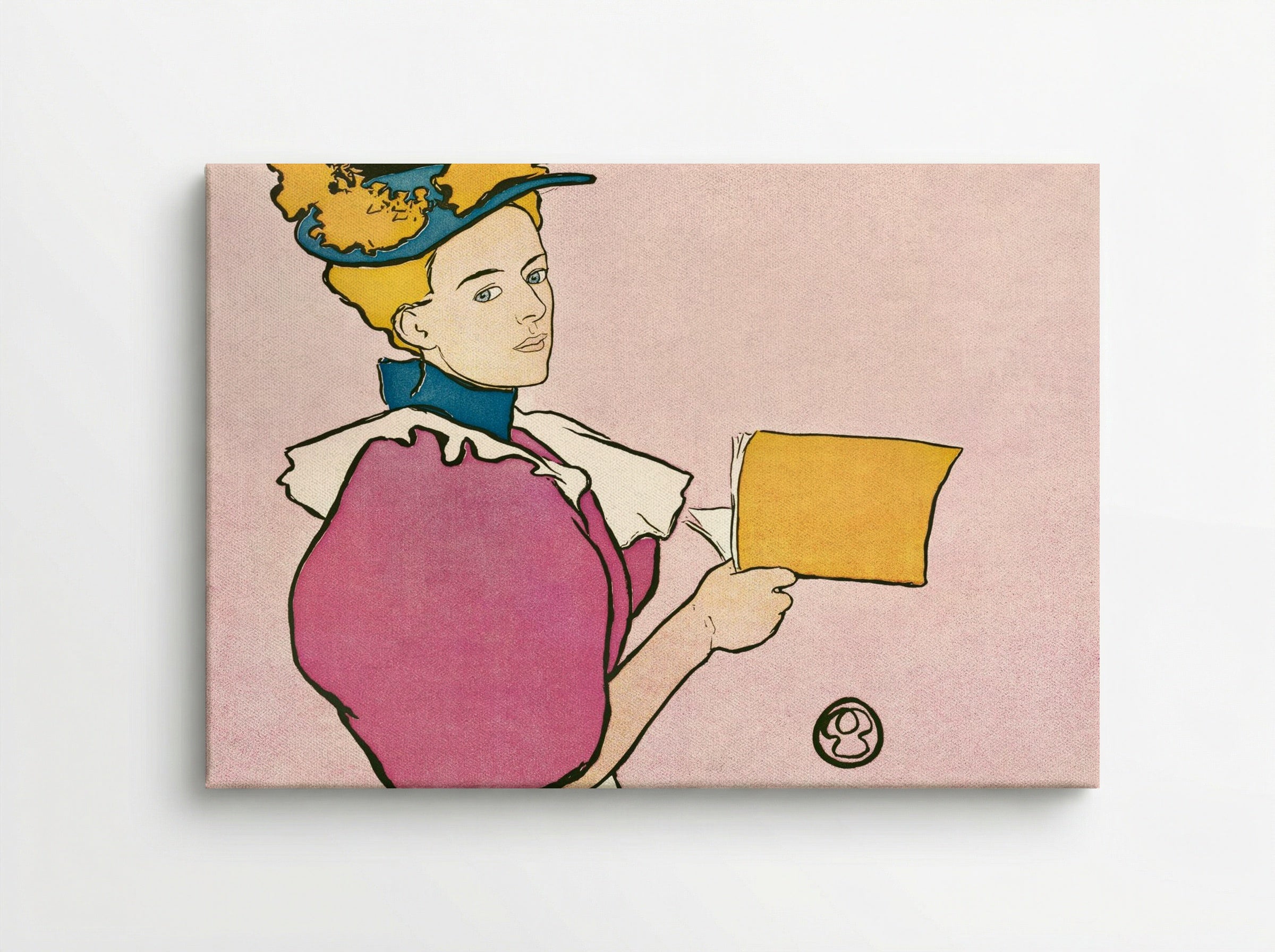 Woman Holding Book - Edward Penfield - Canvas