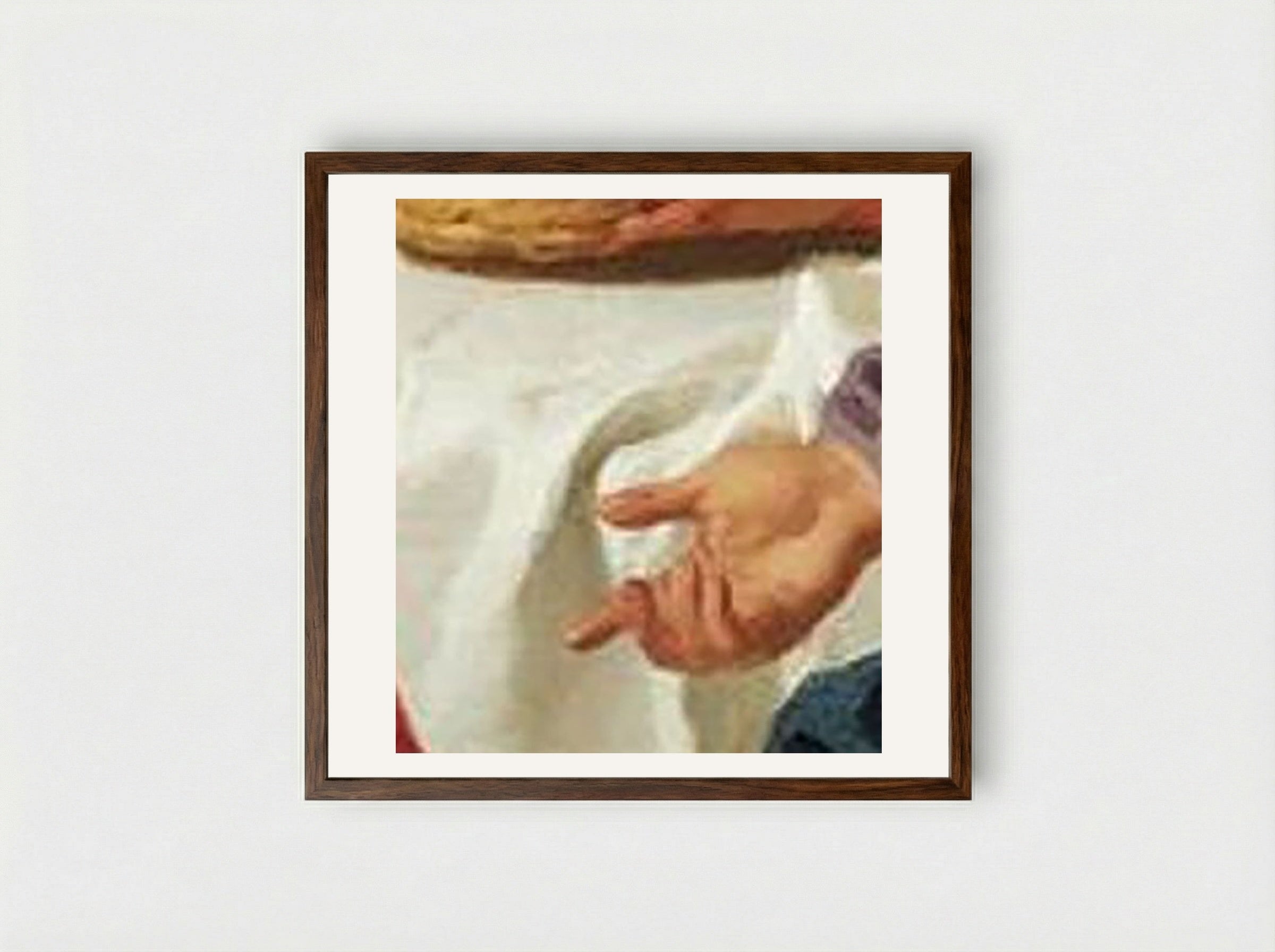 Christ in the House of Martha and Mary - Johannes Vermeer - Framed Print Dark Wood
