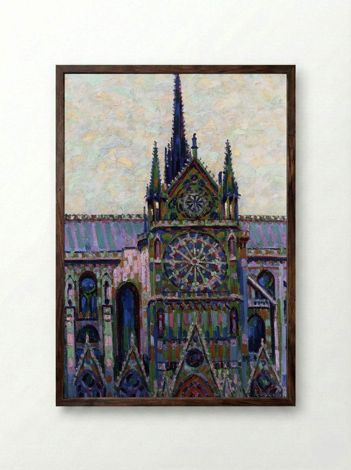 Notre Dame de Paris - Auguste Herbin - Framed Print Dark Wood