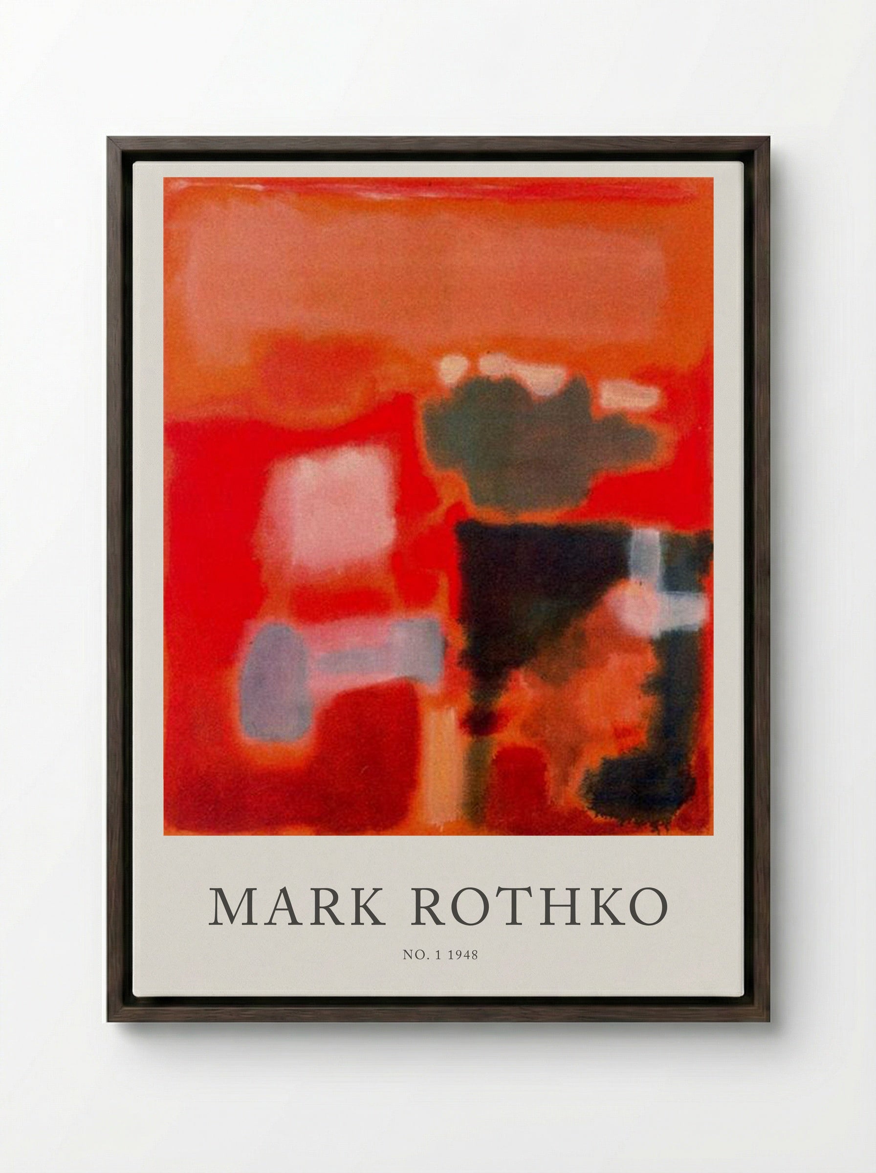 No. 1 - Mark Rothko - Framed Canvas Dark Wood