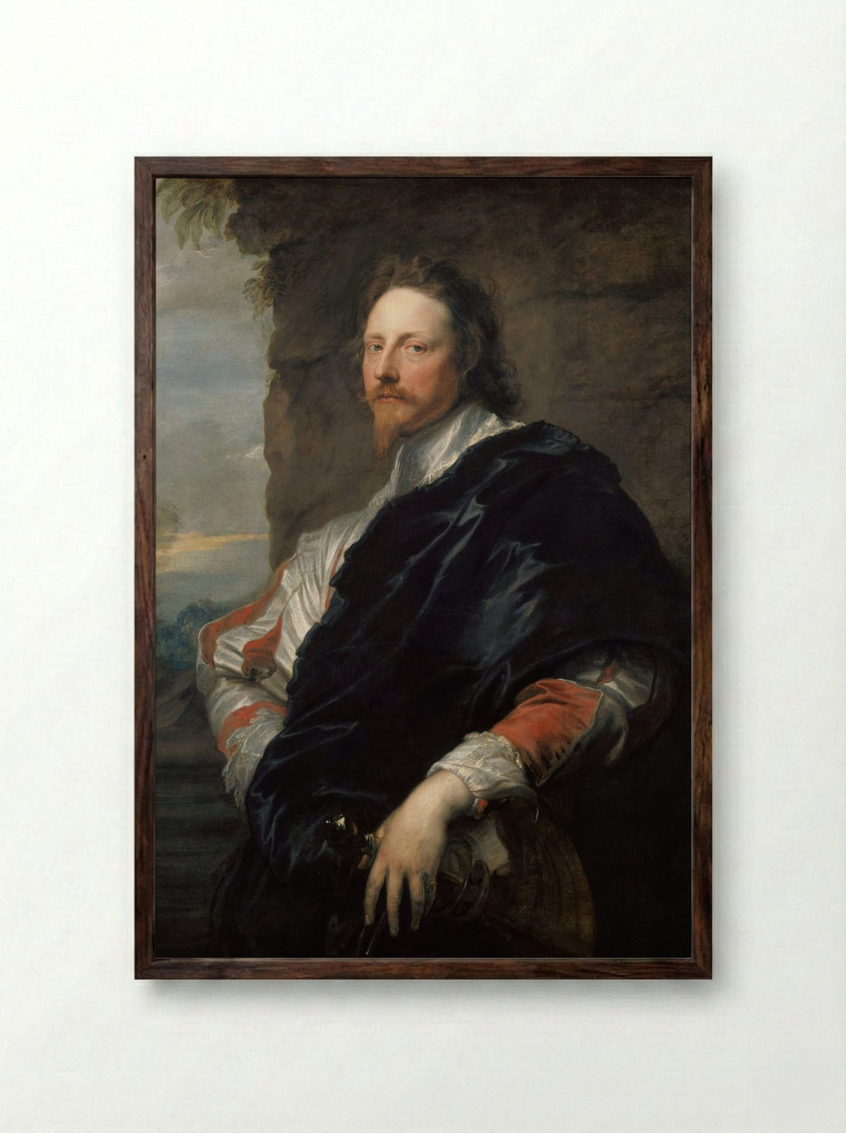 Nicolas Lanier - Anthony van Dyck - Framed Print Dark Wood