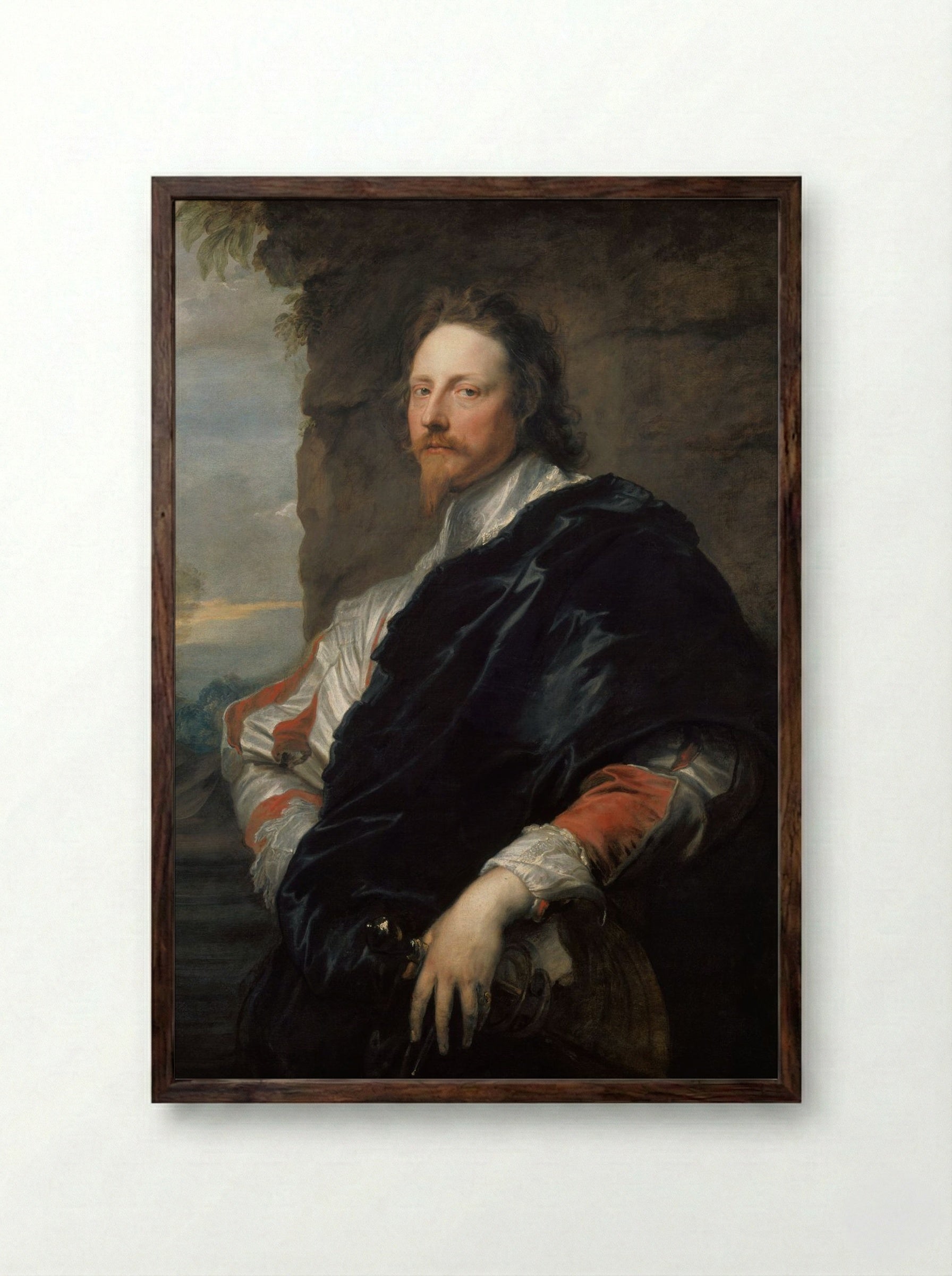 Nicolas Lanier - Anthony van Dyck - Framed Print Dark Wood