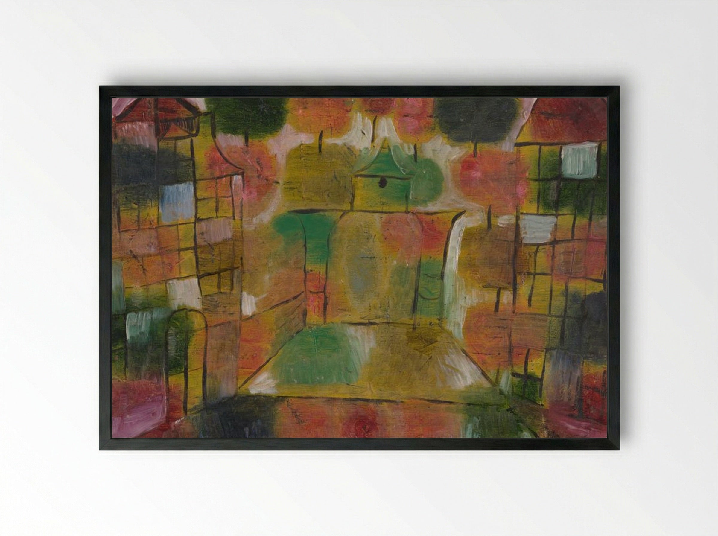 Baum und Architektur, Rhythmen - Paul Klee - Framed Print Black