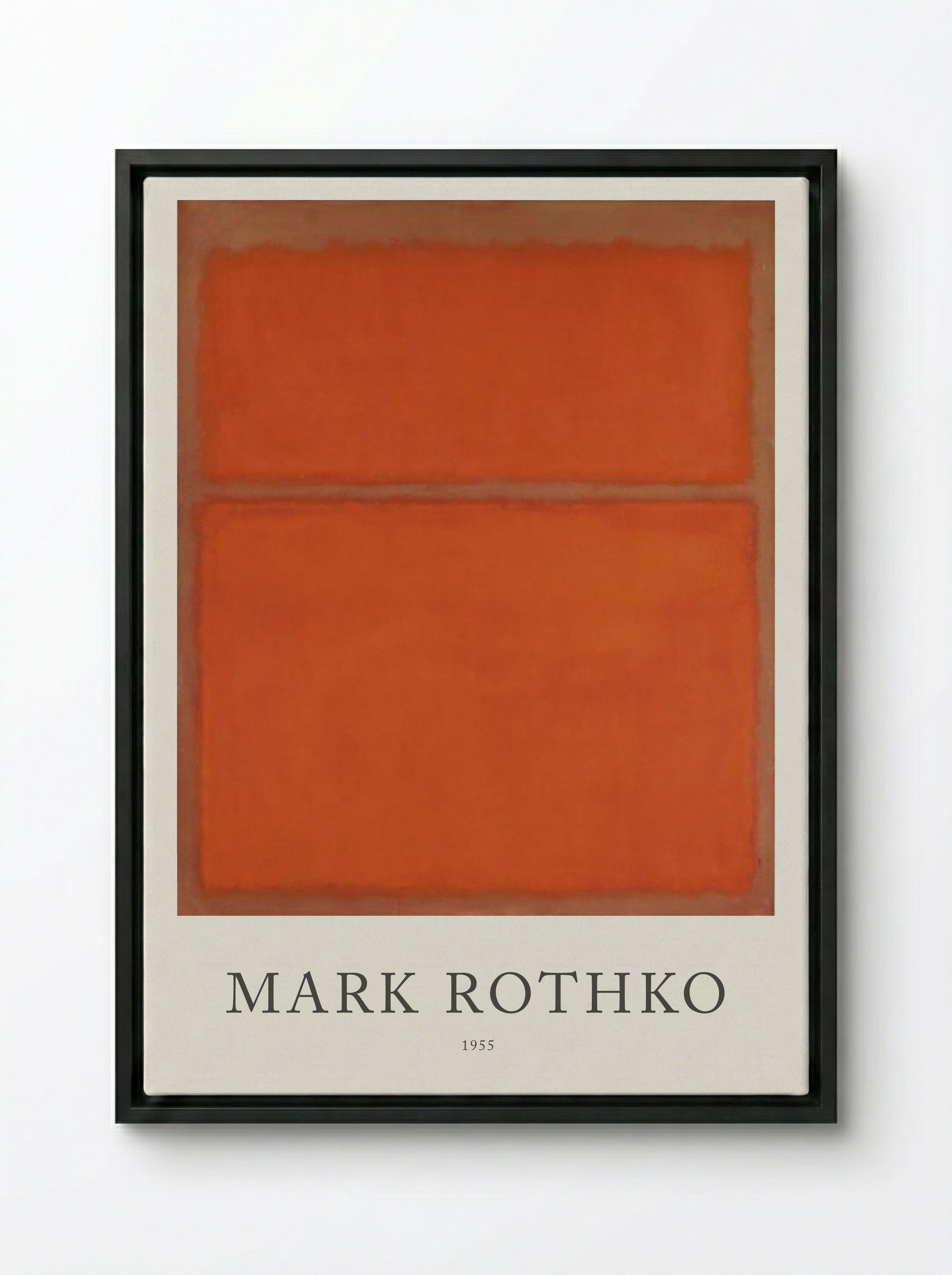 Untitled (Orange and Brown) - Mark Rothko - Framed Canvas Black