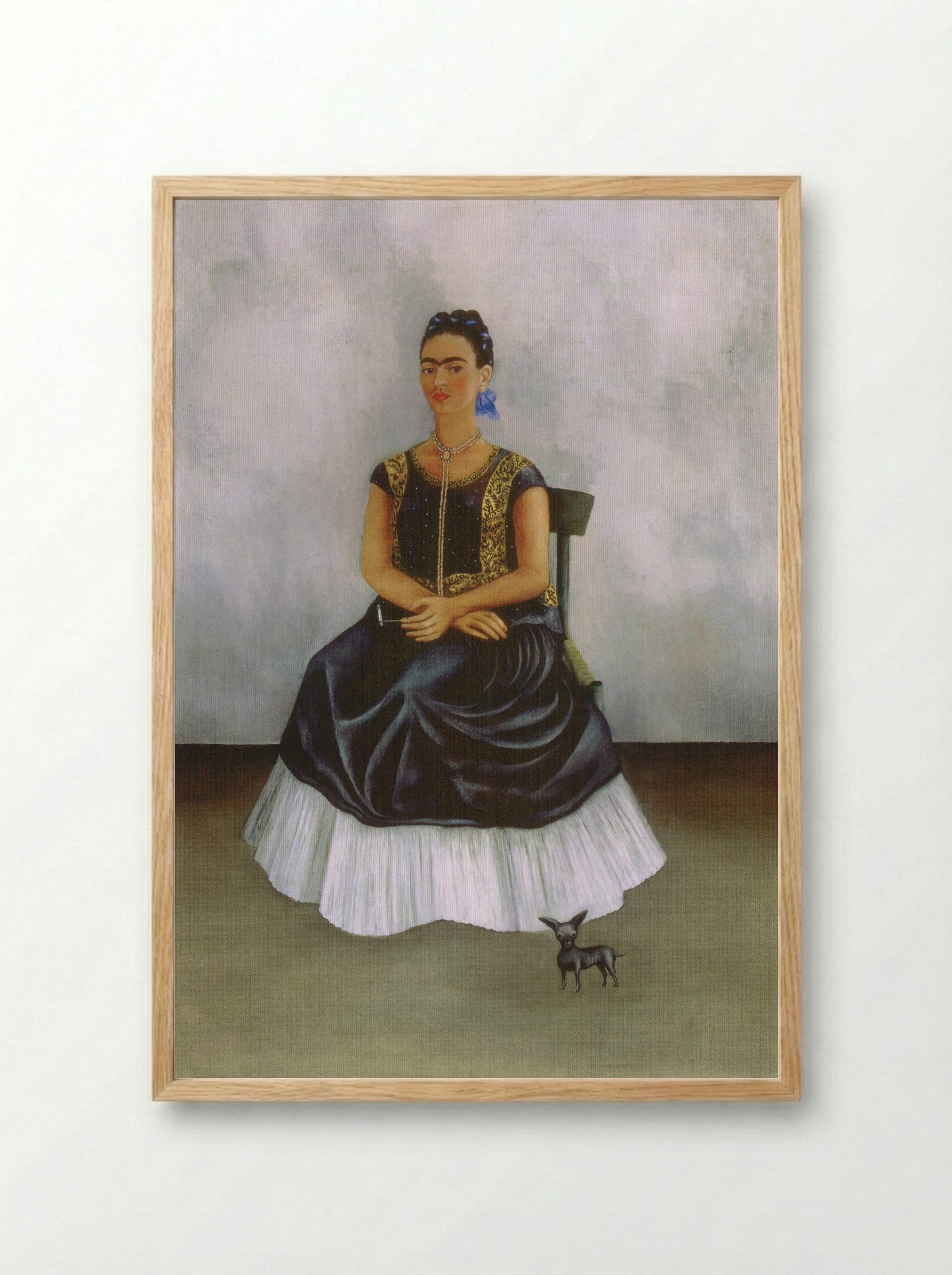 Itzcuintli Dog with Me - Frida Kahlo - Framed Print Wood