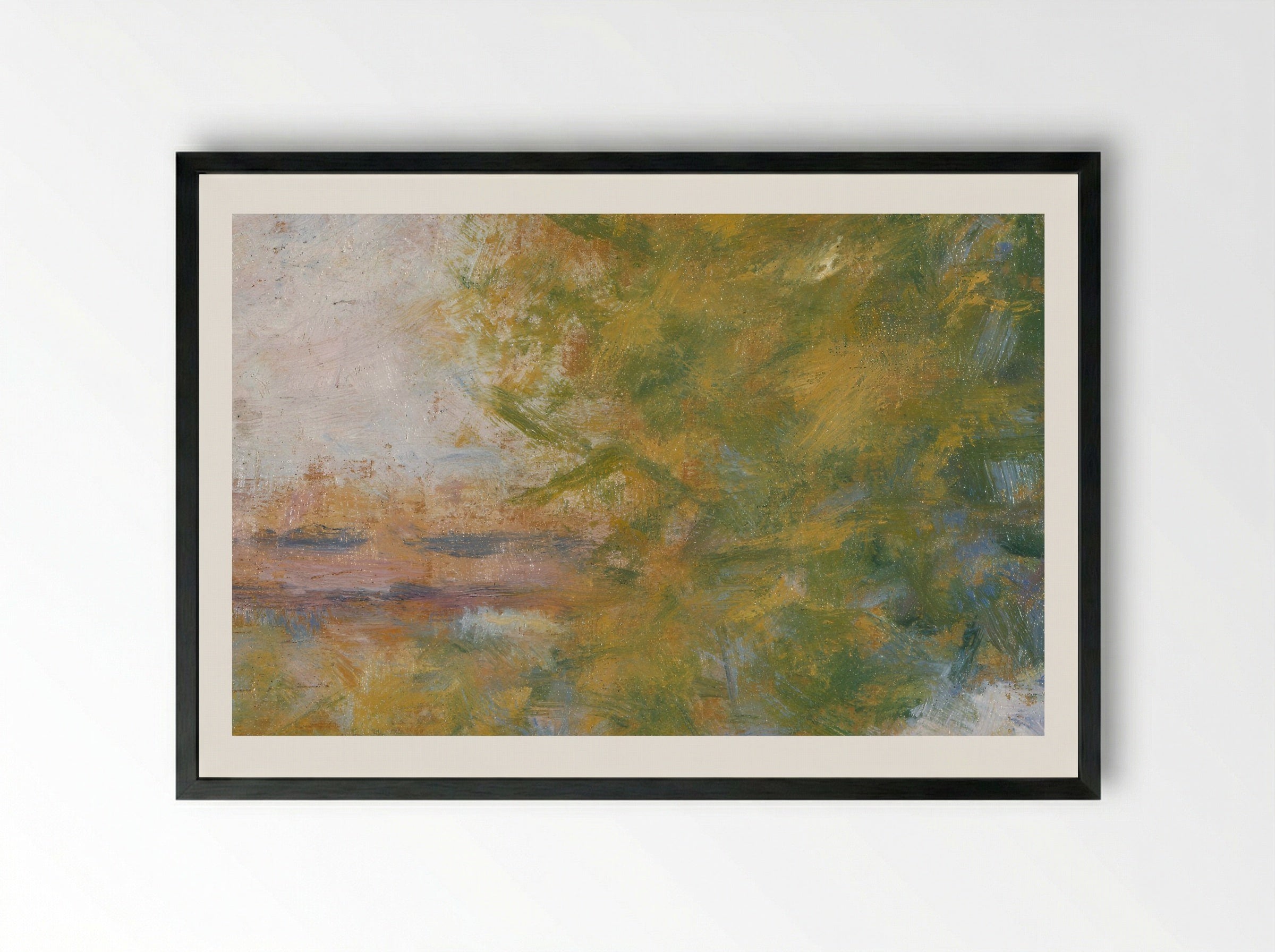 The Bridge at Bineau - Georges Seurat - Framed Print Black