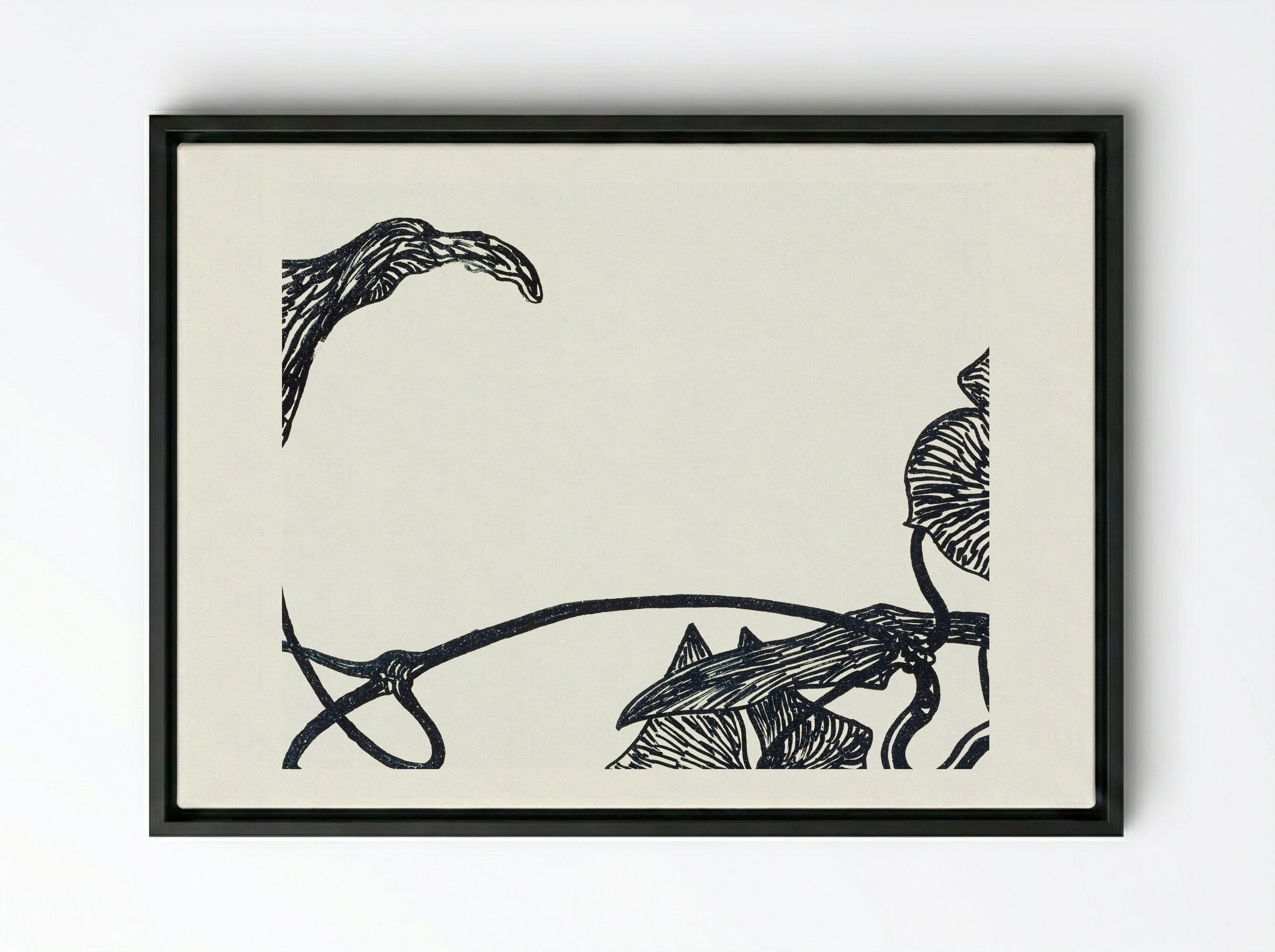 Augurkenplant (Cucumber Plant) - Theo van Hoytema - Framed Canvas Black