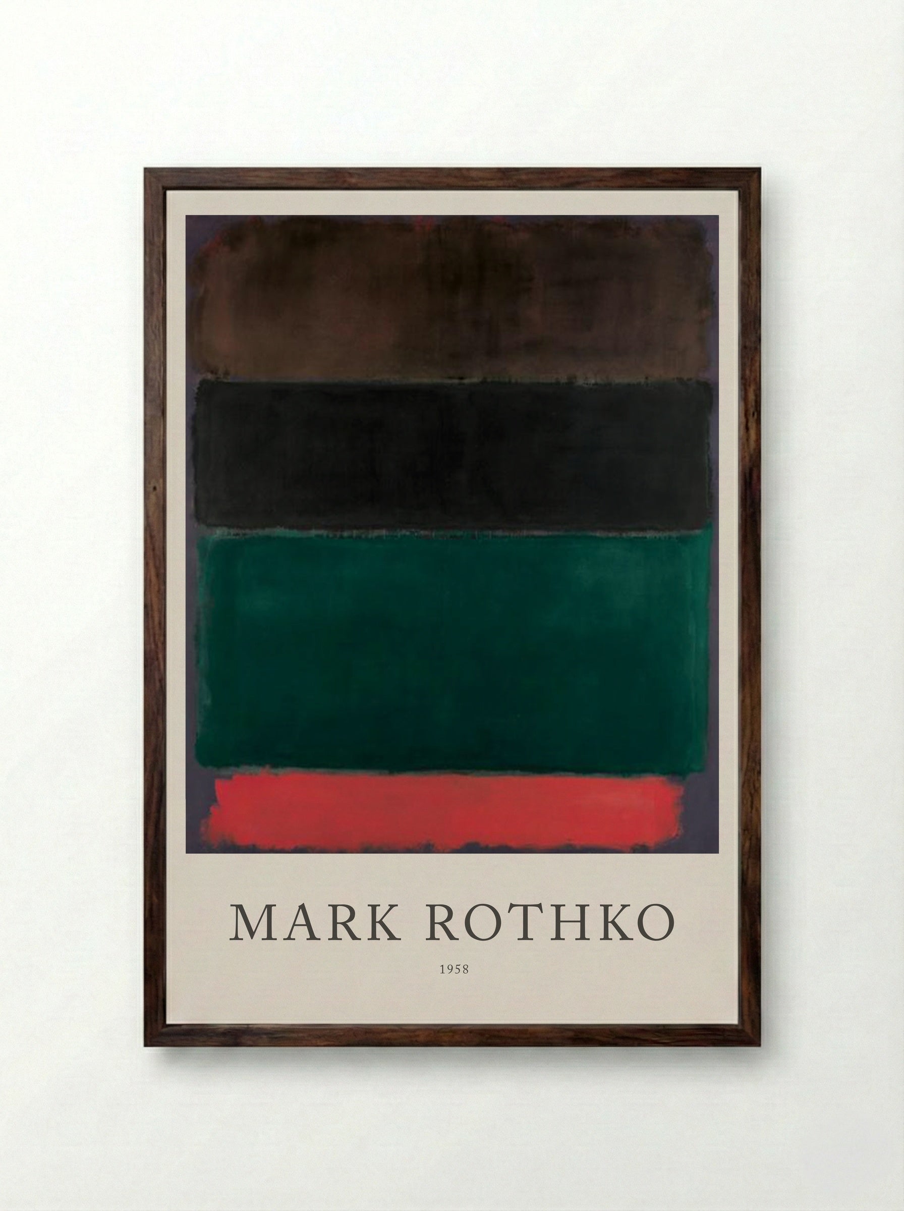 Untitled (Multiform Painting) - Mark Rothko - Framed Print Dark Wood