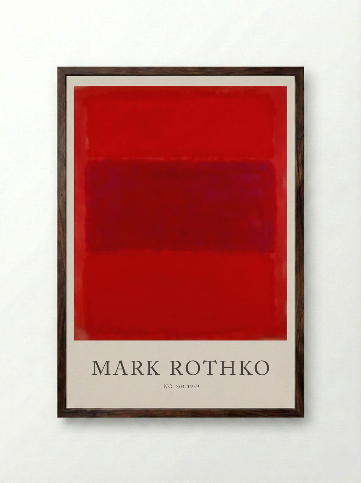 No. 301 - Mark Rothko - Framed Print Dark Wood