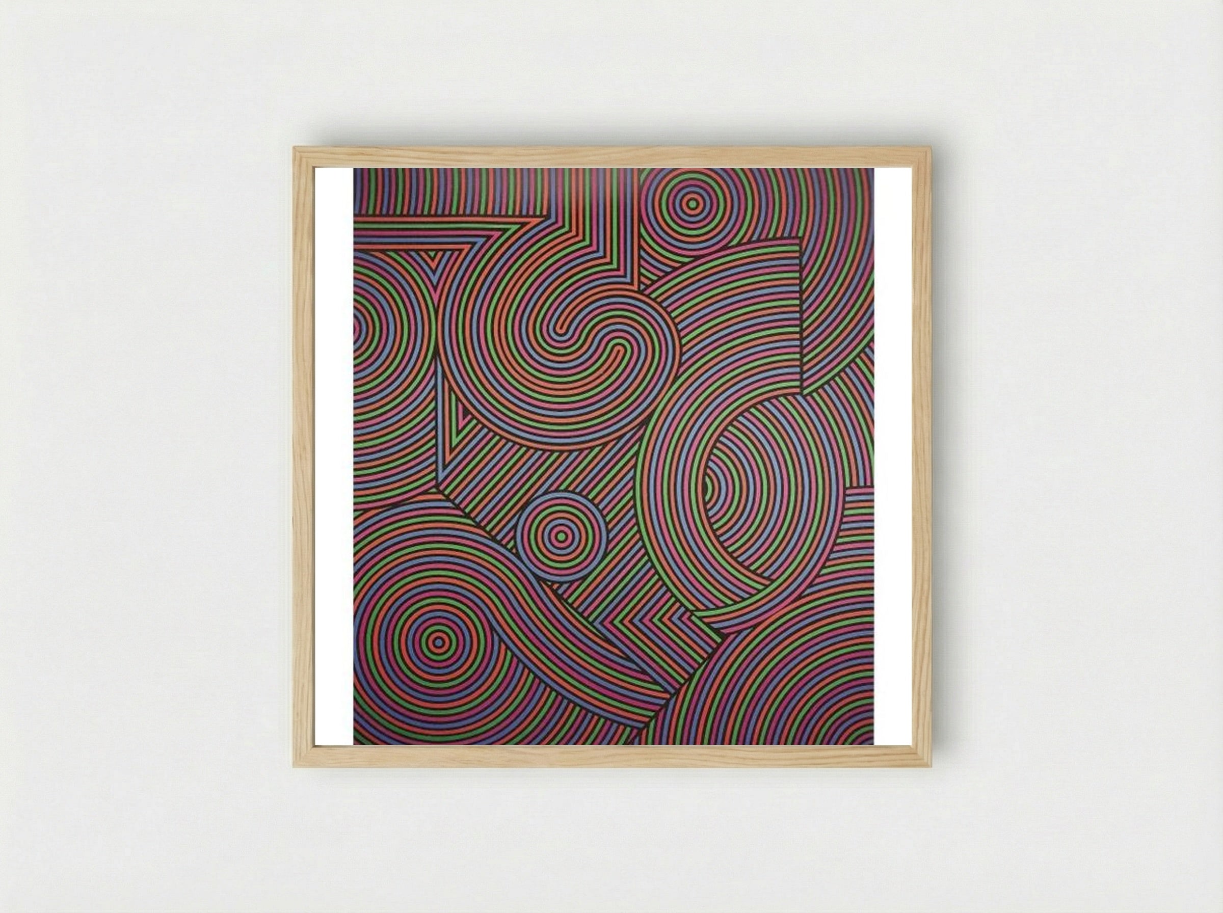 Tekers-MC - Victor Vasarely - Framed Print Wood