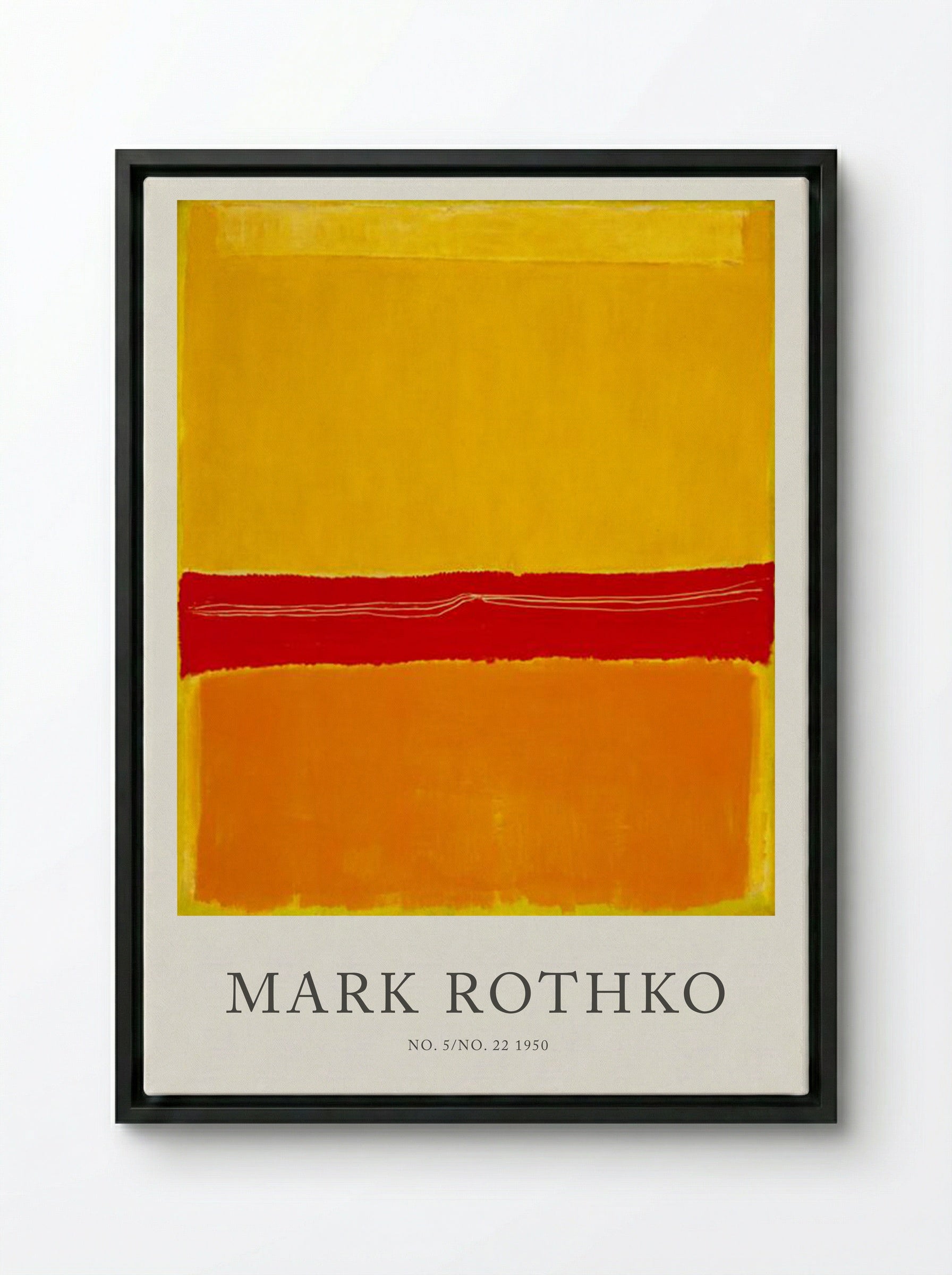 No. 5/No. 22 - Mark Rothko - Framed Canvas Black