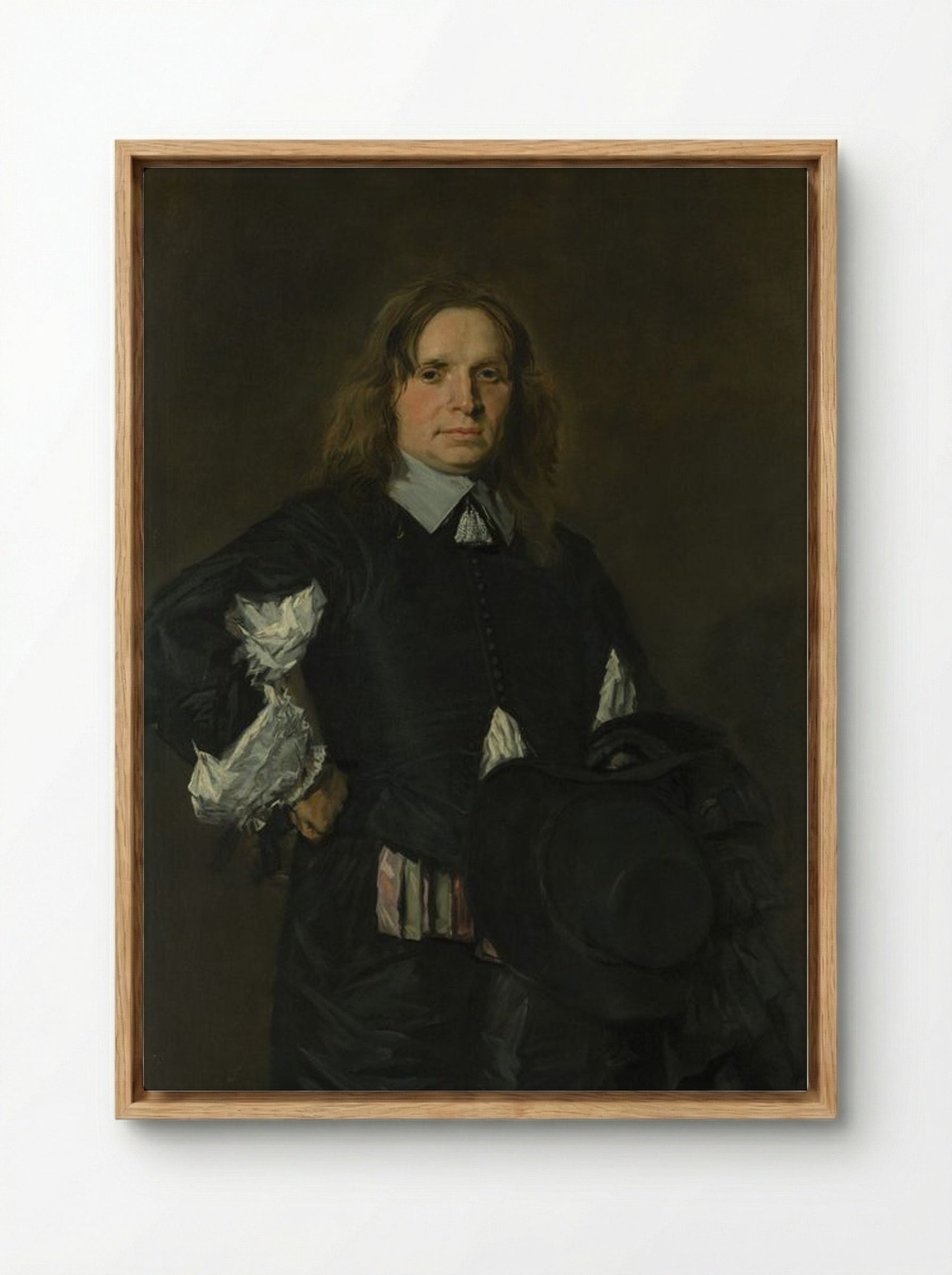 Portrait of a Man - Frans Hals - Framed Canvas Wood