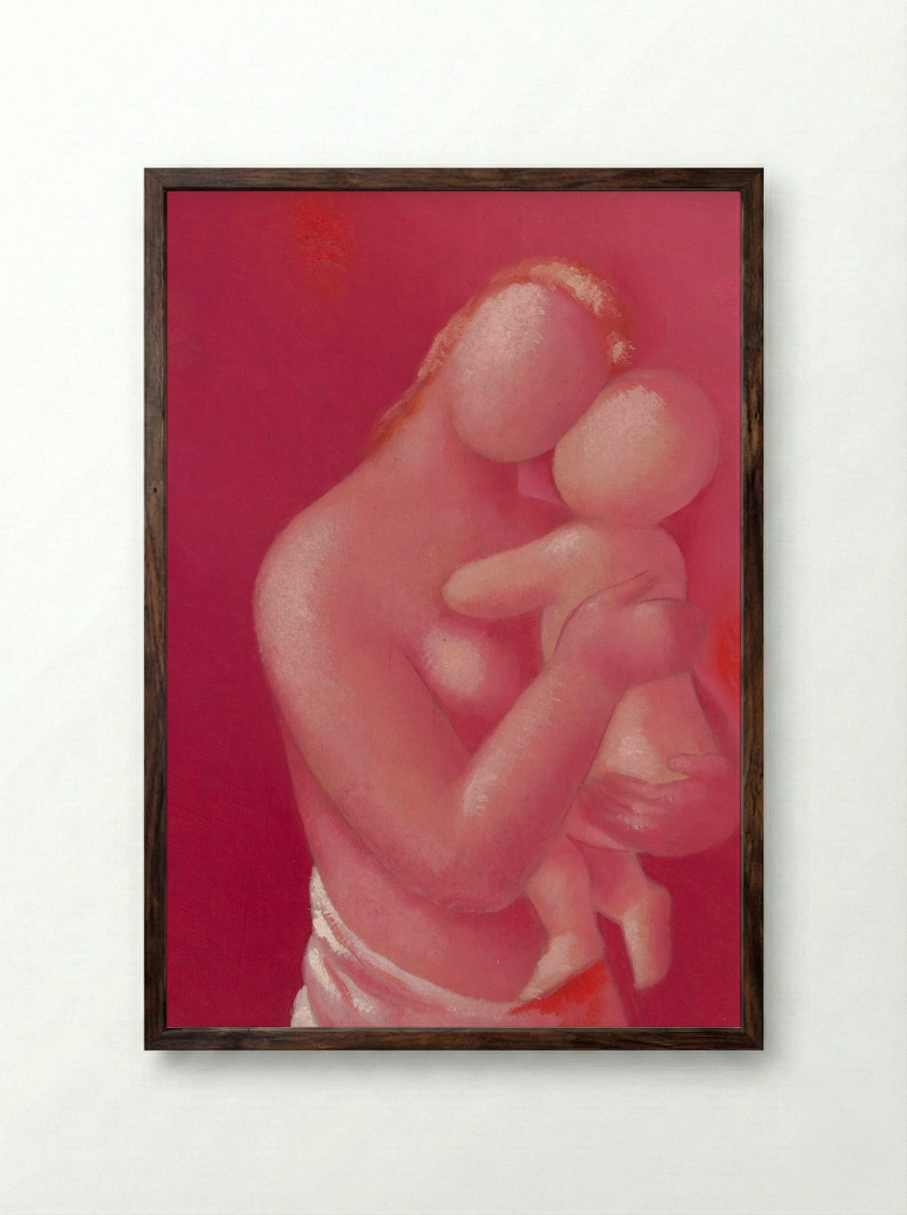Mother and Child - Mikuláš Galanda - Framed Print Dark Wood