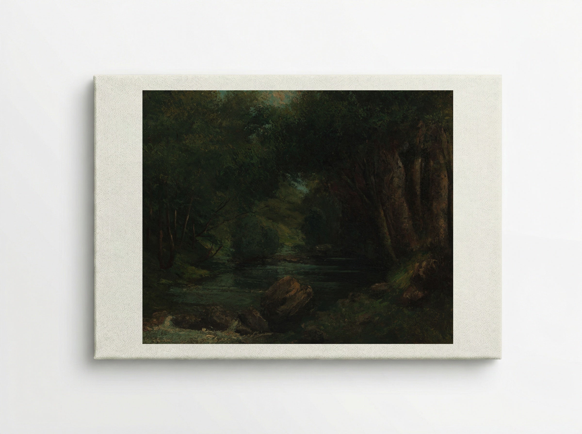 A Brook in the Forest - Gustave Courbet - Canvas