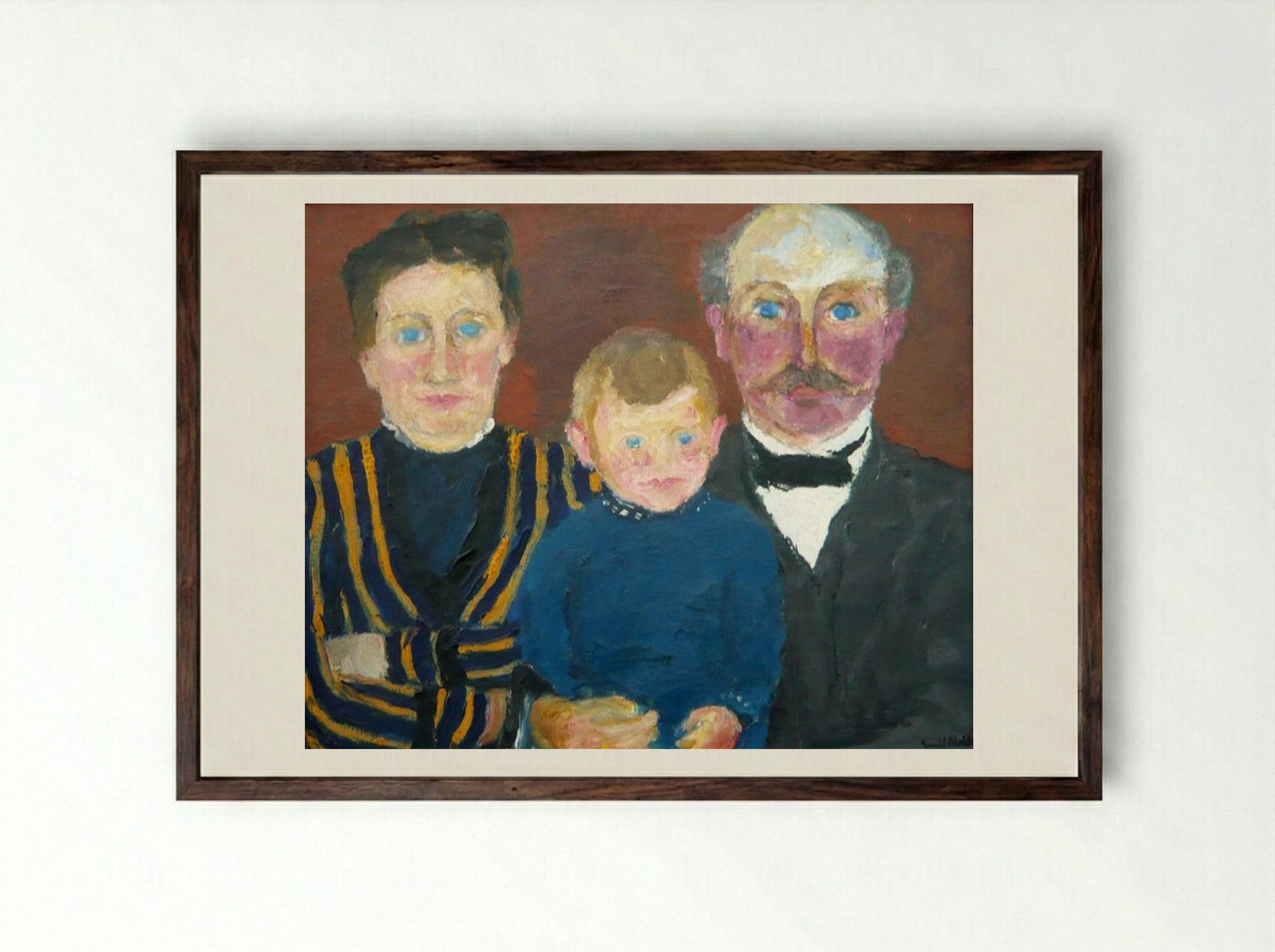 Bonnichsen Family - Emil Nolde - Framed Print Dark Wood